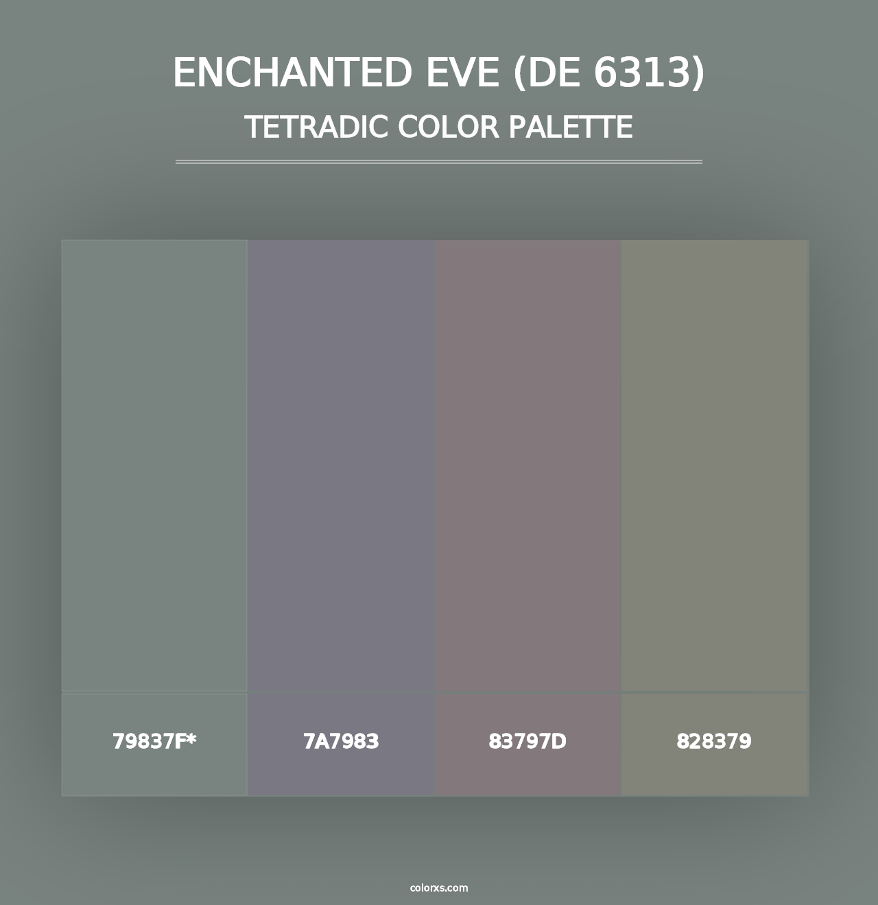 Enchanted Eve (DE 6313) - Tetradic Color Palette