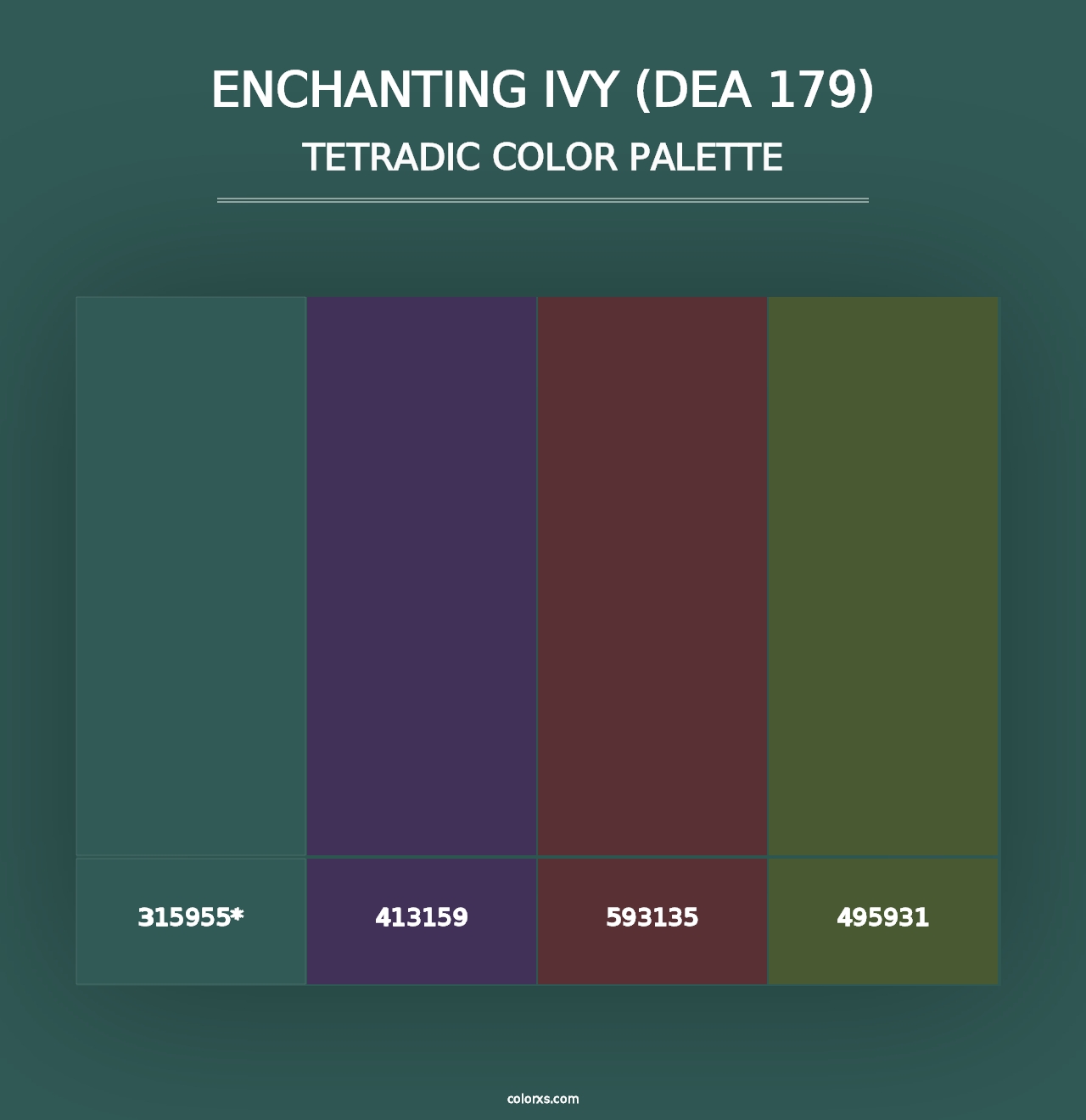 Enchanting Ivy (DEA 179) - Tetradic Color Palette