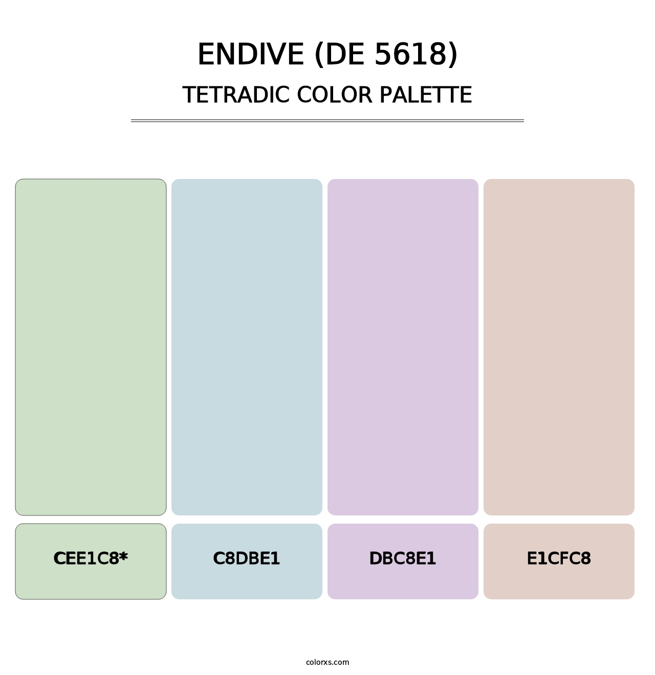 Endive (DE 5618) - Tetradic Color Palette