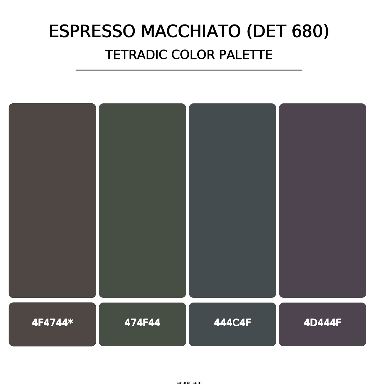 Espresso Macchiato (DET 680) - Tetradic Color Palette