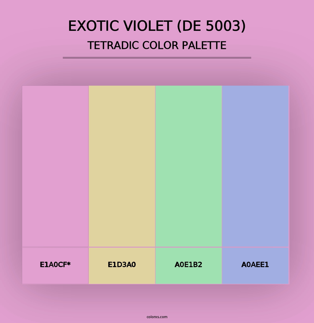 Exotic Violet (DE 5003) - Tetradic Color Palette