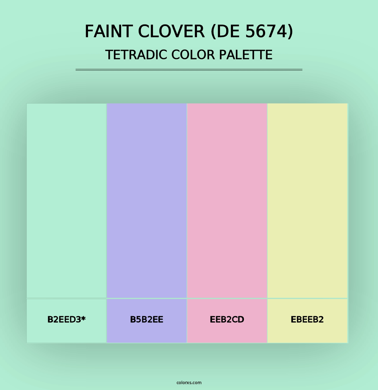 Faint Clover (DE 5674) - Tetradic Color Palette