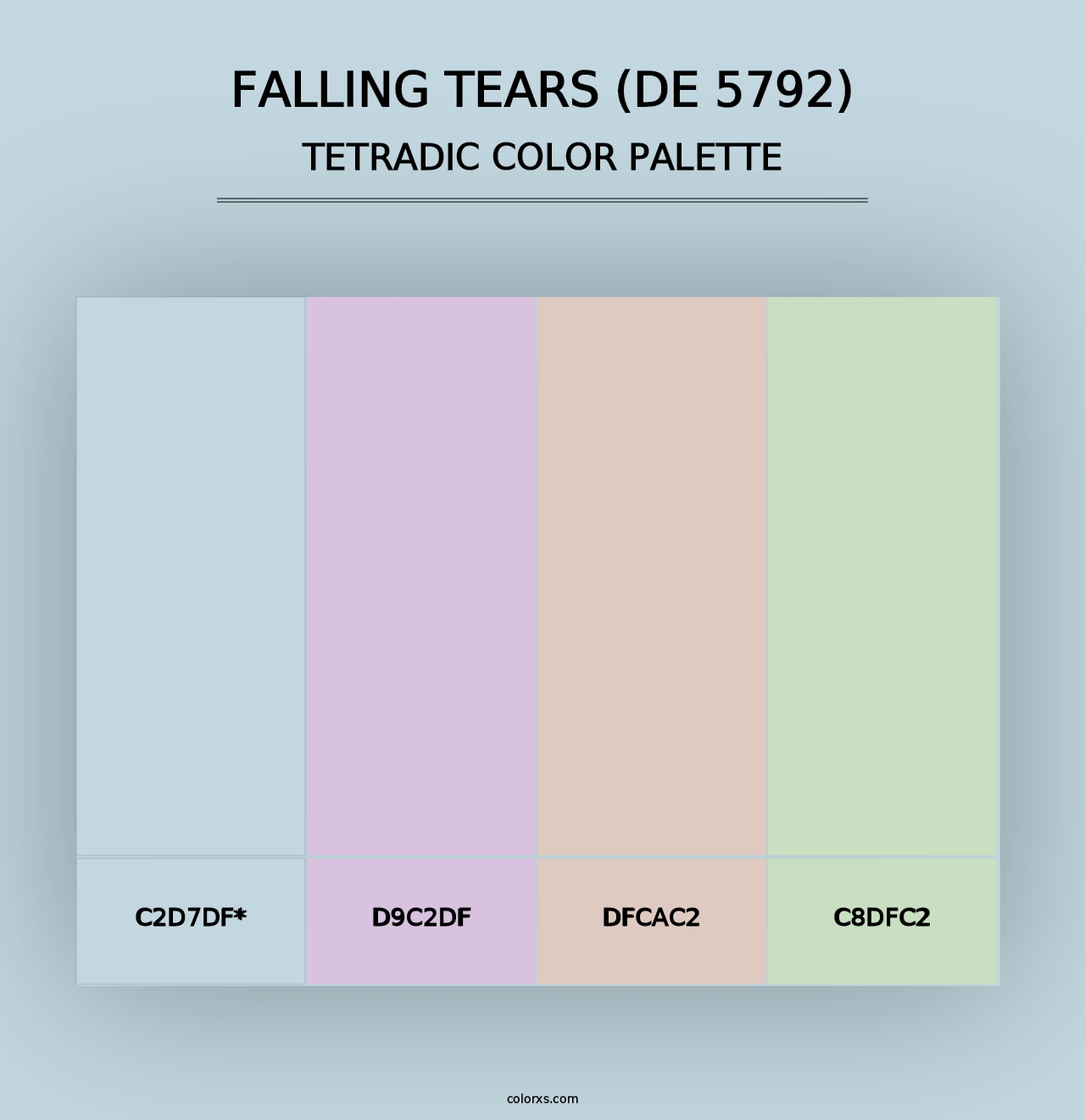 Falling Tears (DE 5792) - Tetradic Color Palette