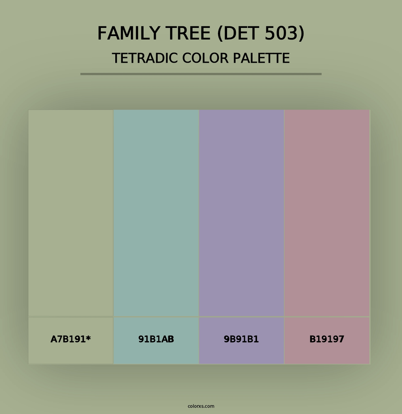 Family Tree (DET 503) - Tetradic Color Palette