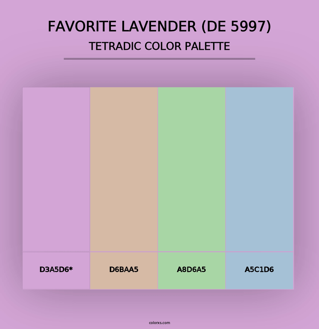 Favorite Lavender (DE 5997) - Tetradic Color Palette