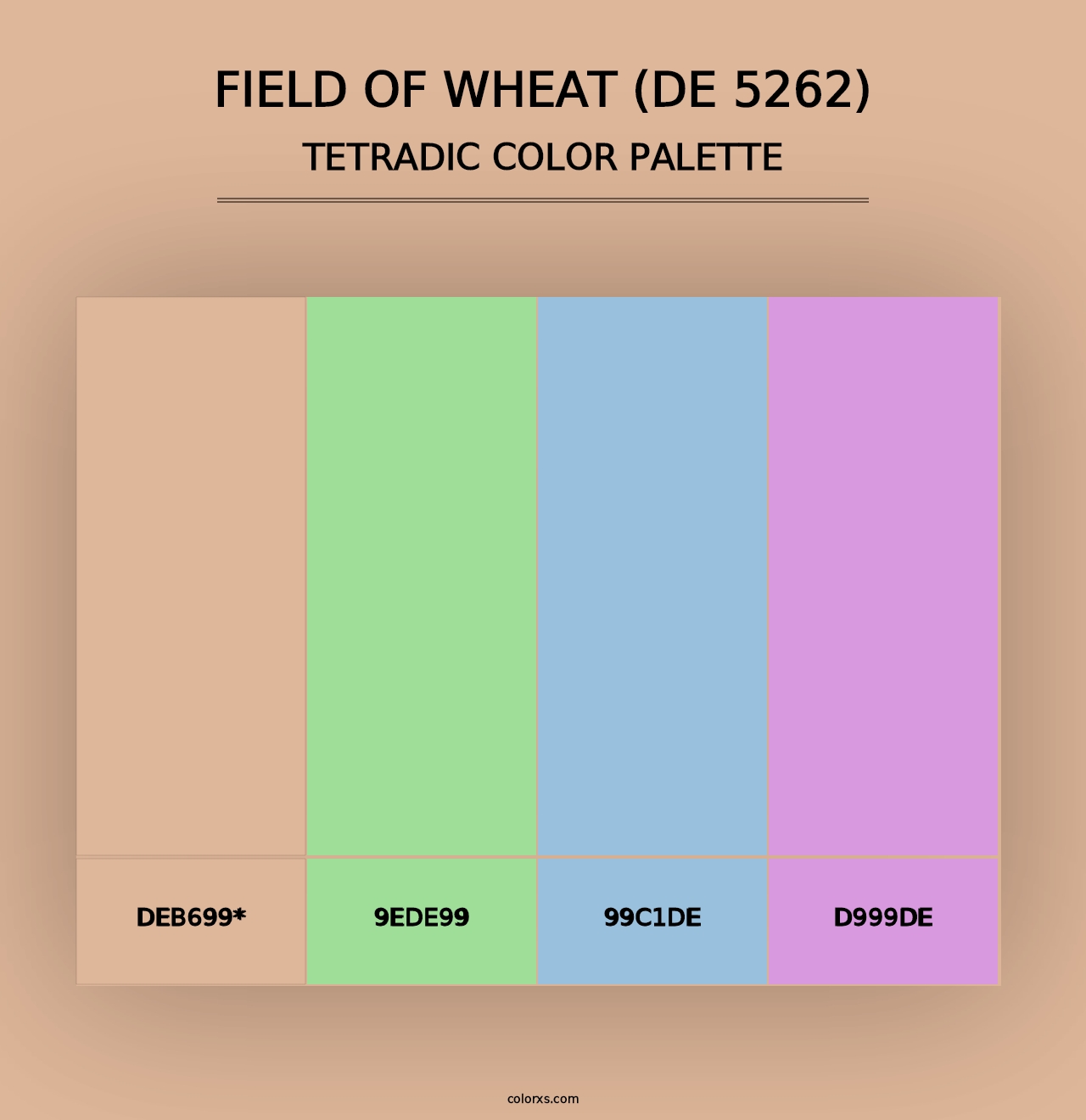 Field of Wheat (DE 5262) - Tetradic Color Palette