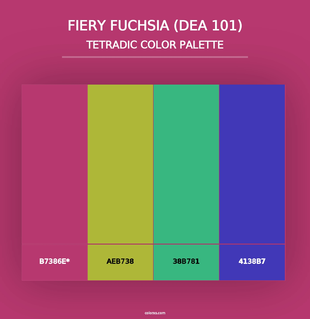 Fiery Fuchsia (DEA 101) - Tetradic Color Palette