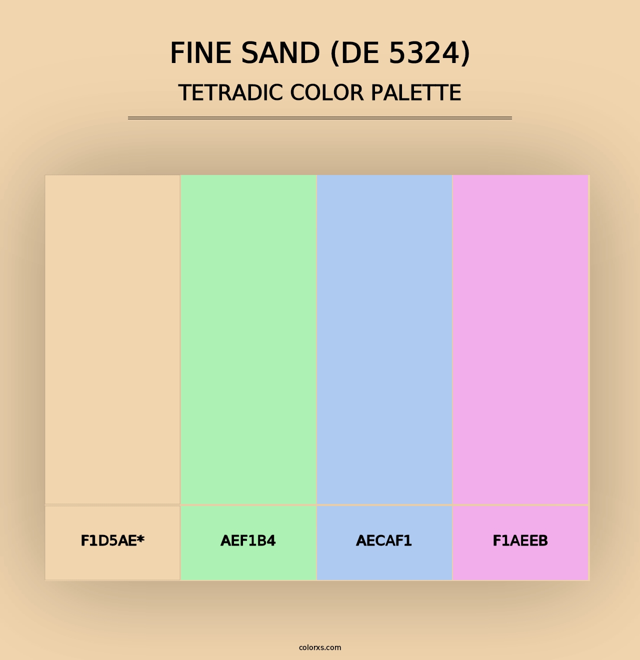 Fine Sand (DE 5324) - Tetradic Color Palette