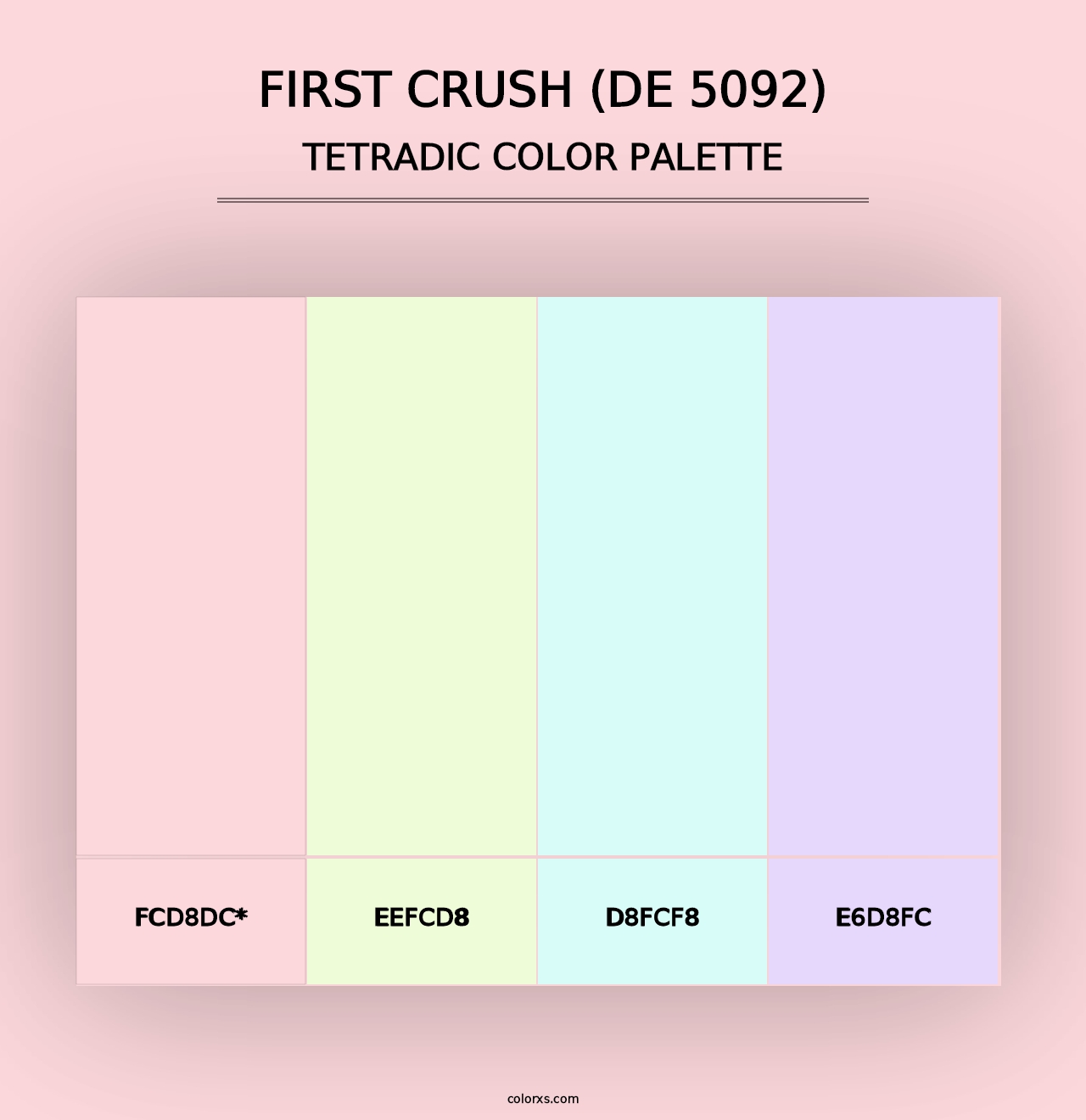 First Crush (DE 5092) - Tetradic Color Palette