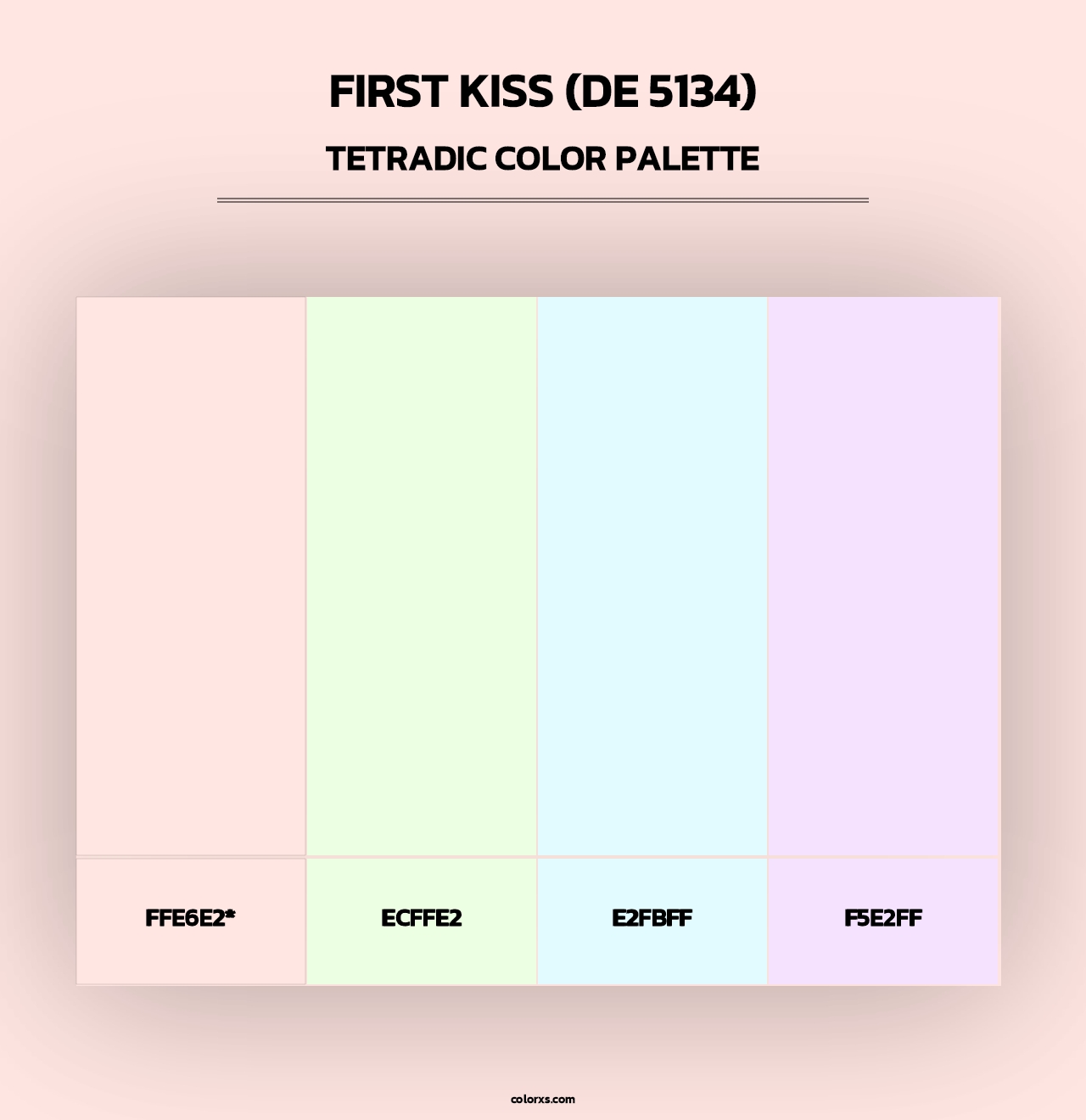 First Kiss (DE 5134) - Tetradic Color Palette