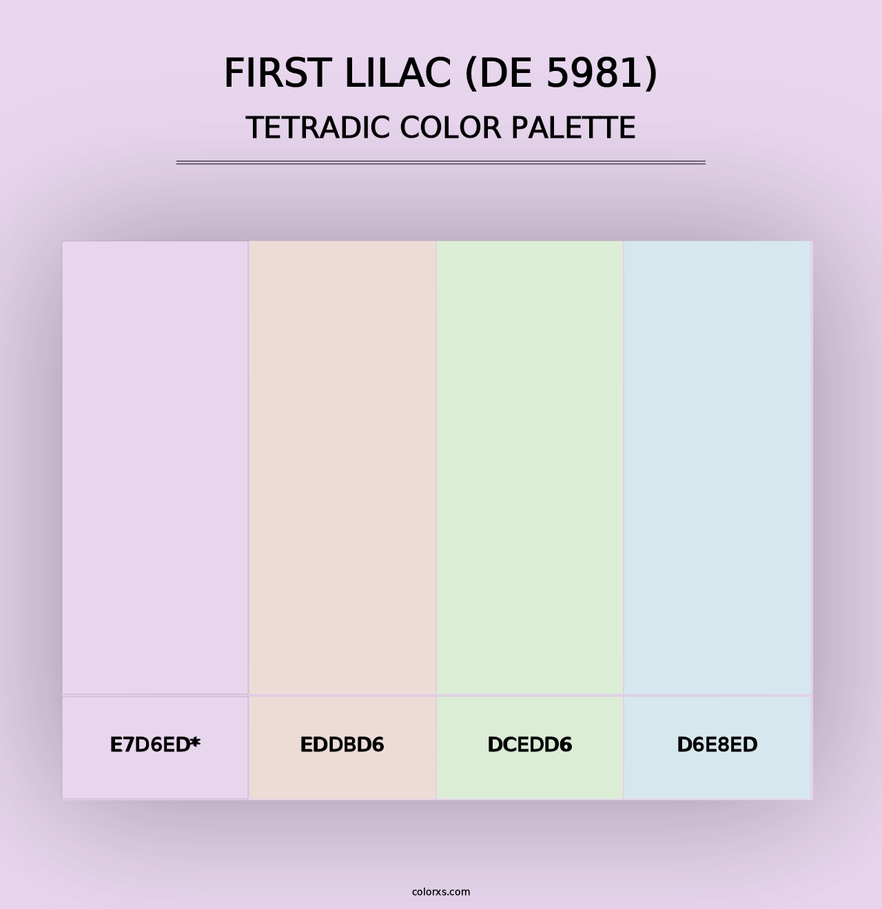 First Lilac (DE 5981) - Tetradic Color Palette