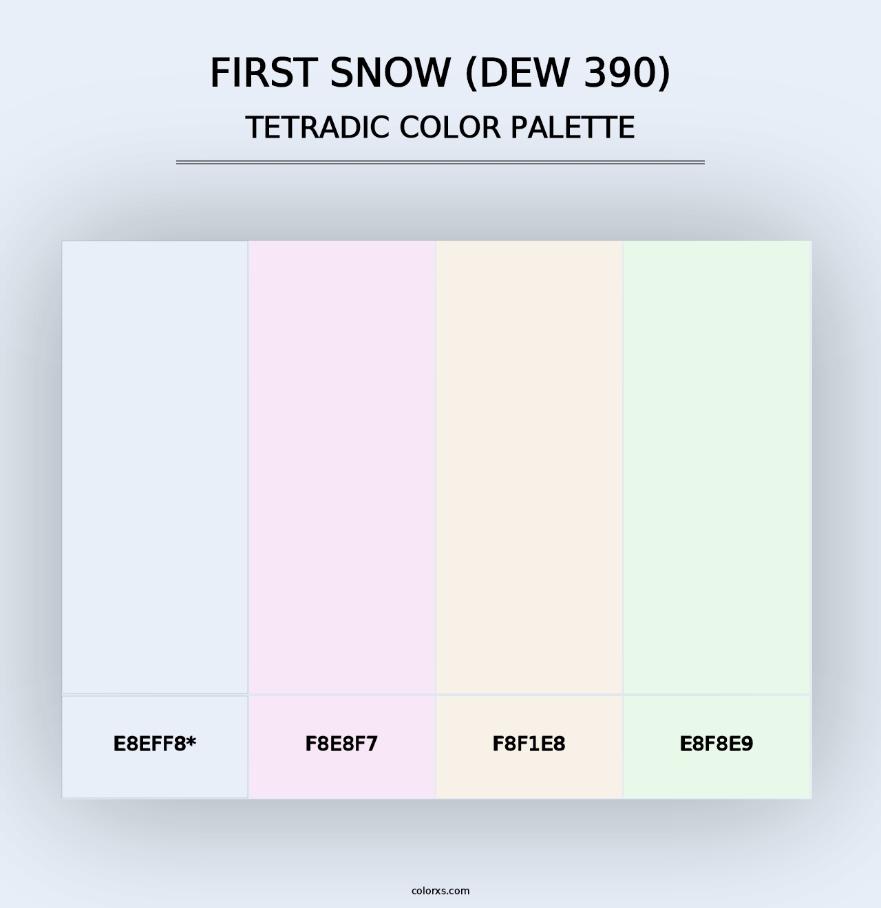 First Snow (DEW 390) - Tetradic Color Palette