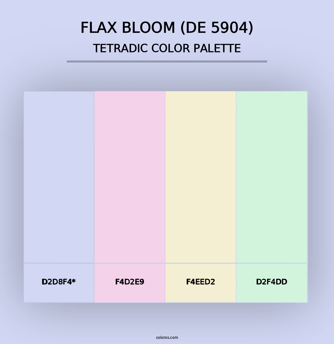 Flax Bloom (DE 5904) - Tetradic Color Palette