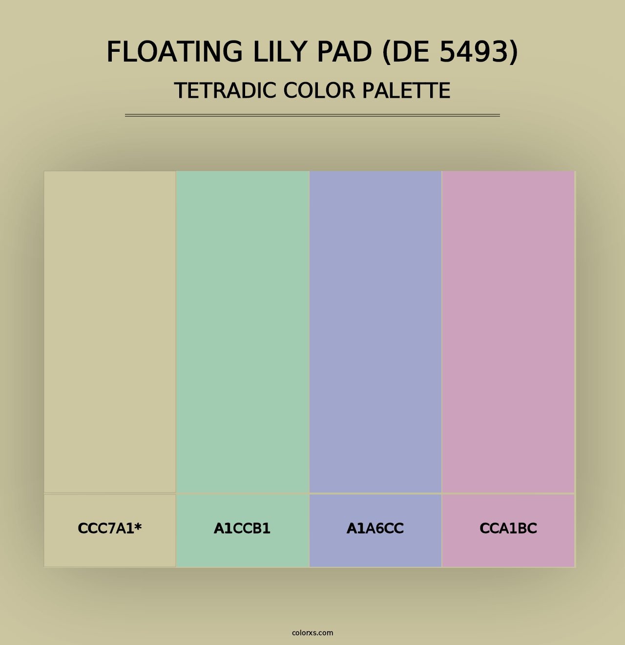 Floating Lily Pad (DE 5493) - Tetradic Color Palette