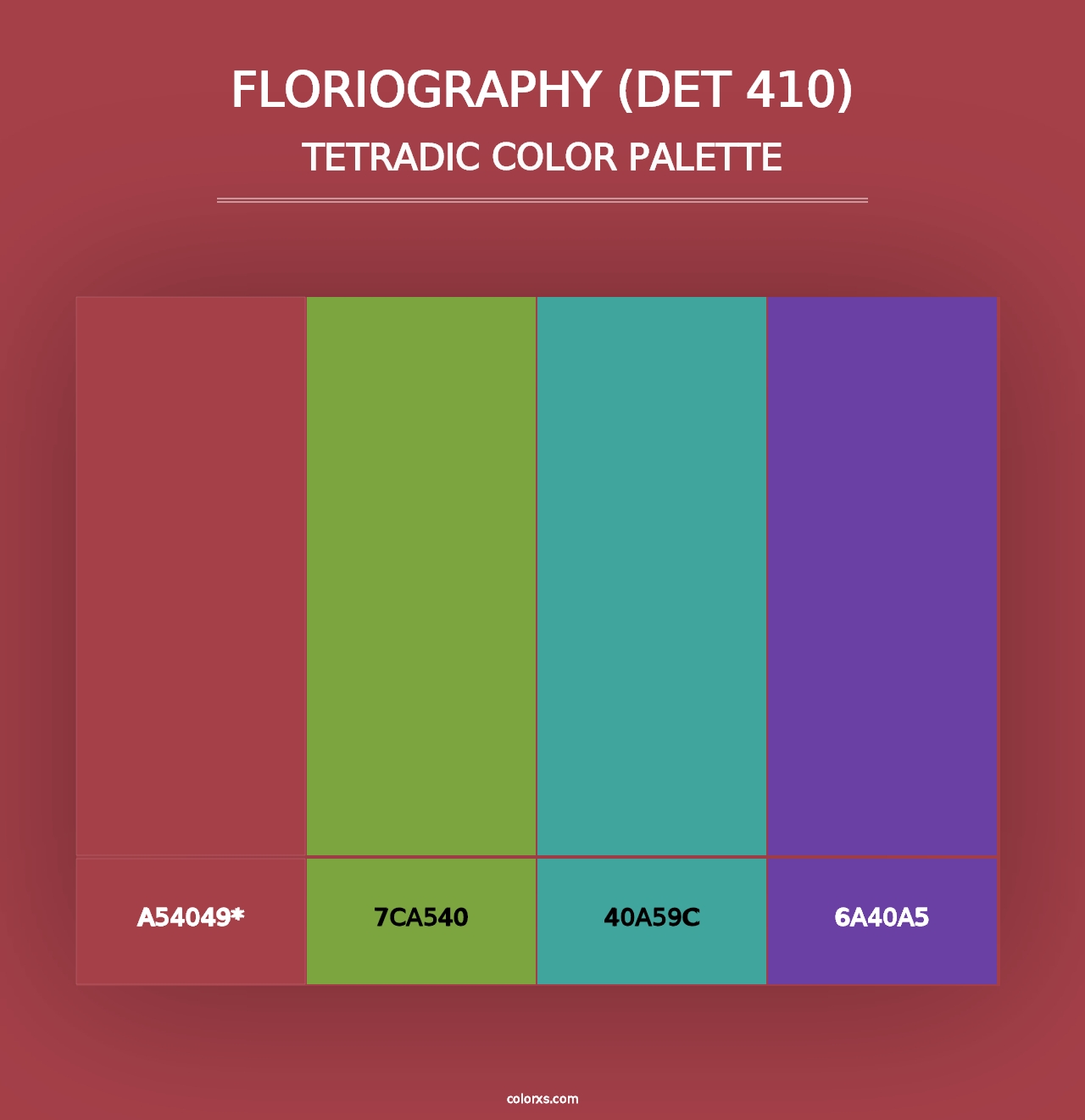 Floriography (DET 410) - Tetradic Color Palette