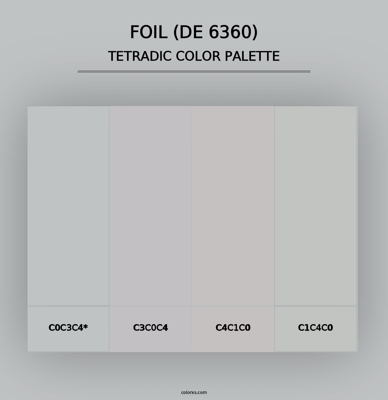 Foil (DE 6360) - Tetradic Color Palette