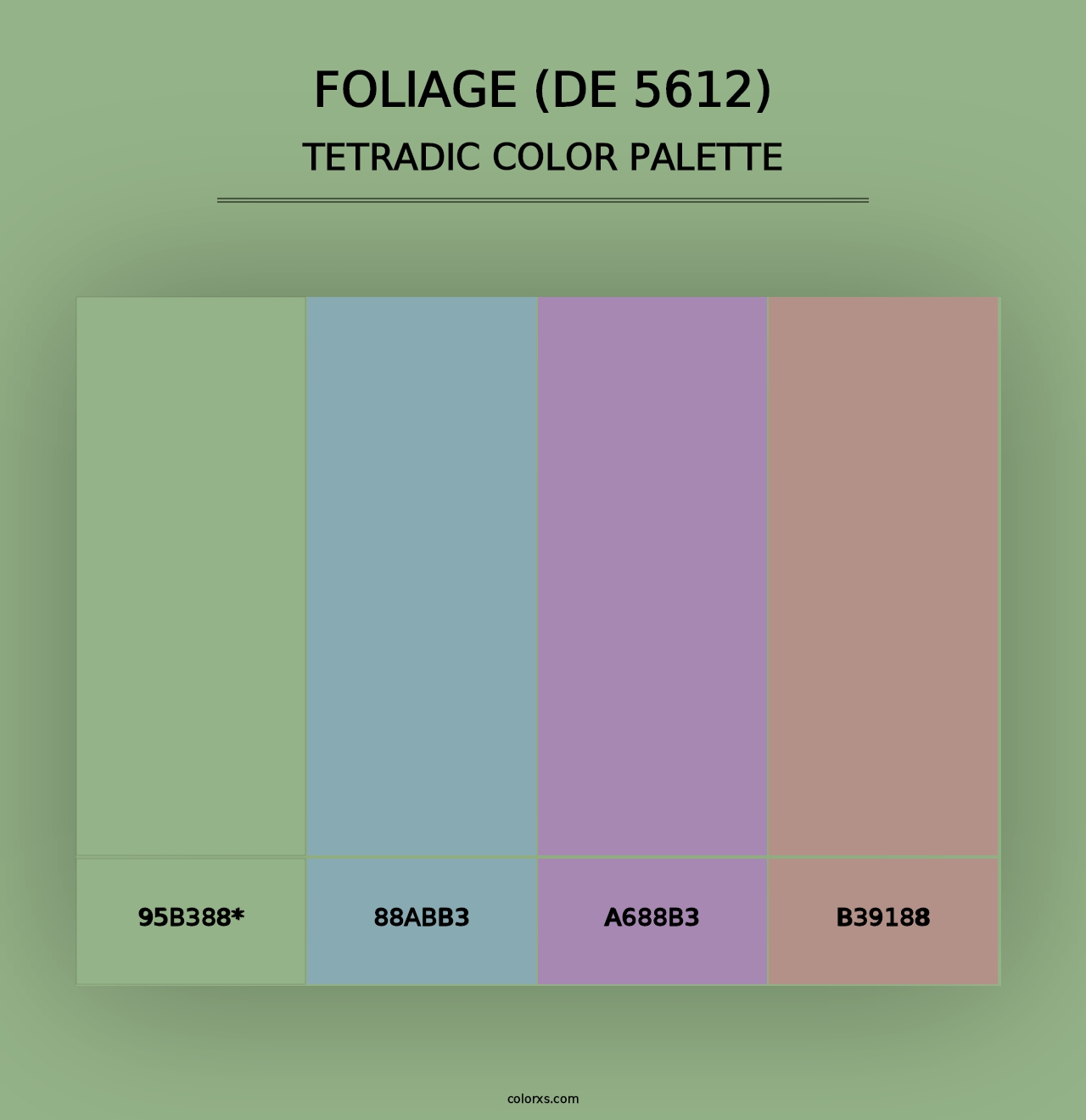 Foliage (DE 5612) - Tetradic Color Palette