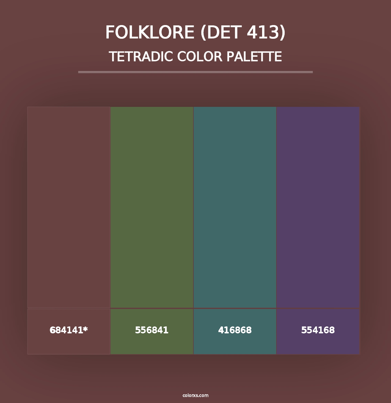 Folklore (DET 413) - Tetradic Color Palette