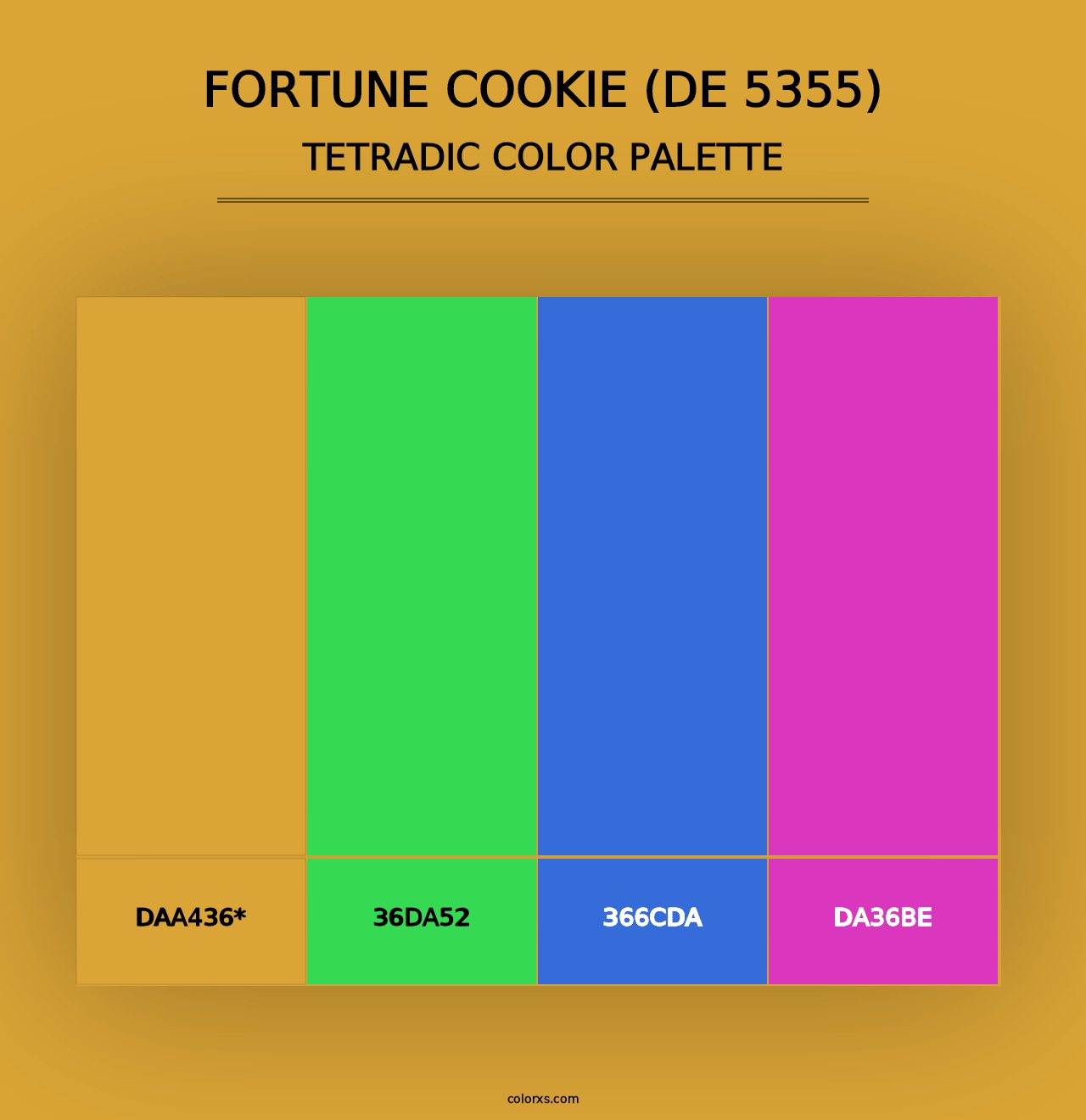 Fortune Cookie (DE 5355) - Tetradic Color Palette