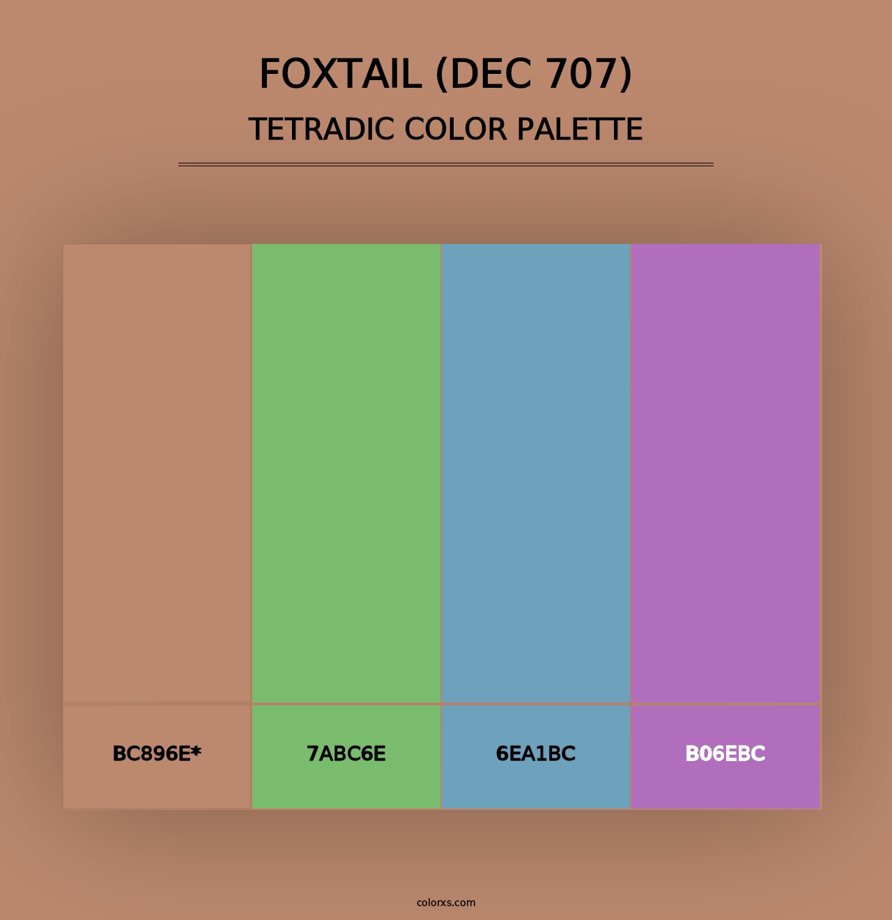 Foxtail (DEC 707) - Tetradic Color Palette