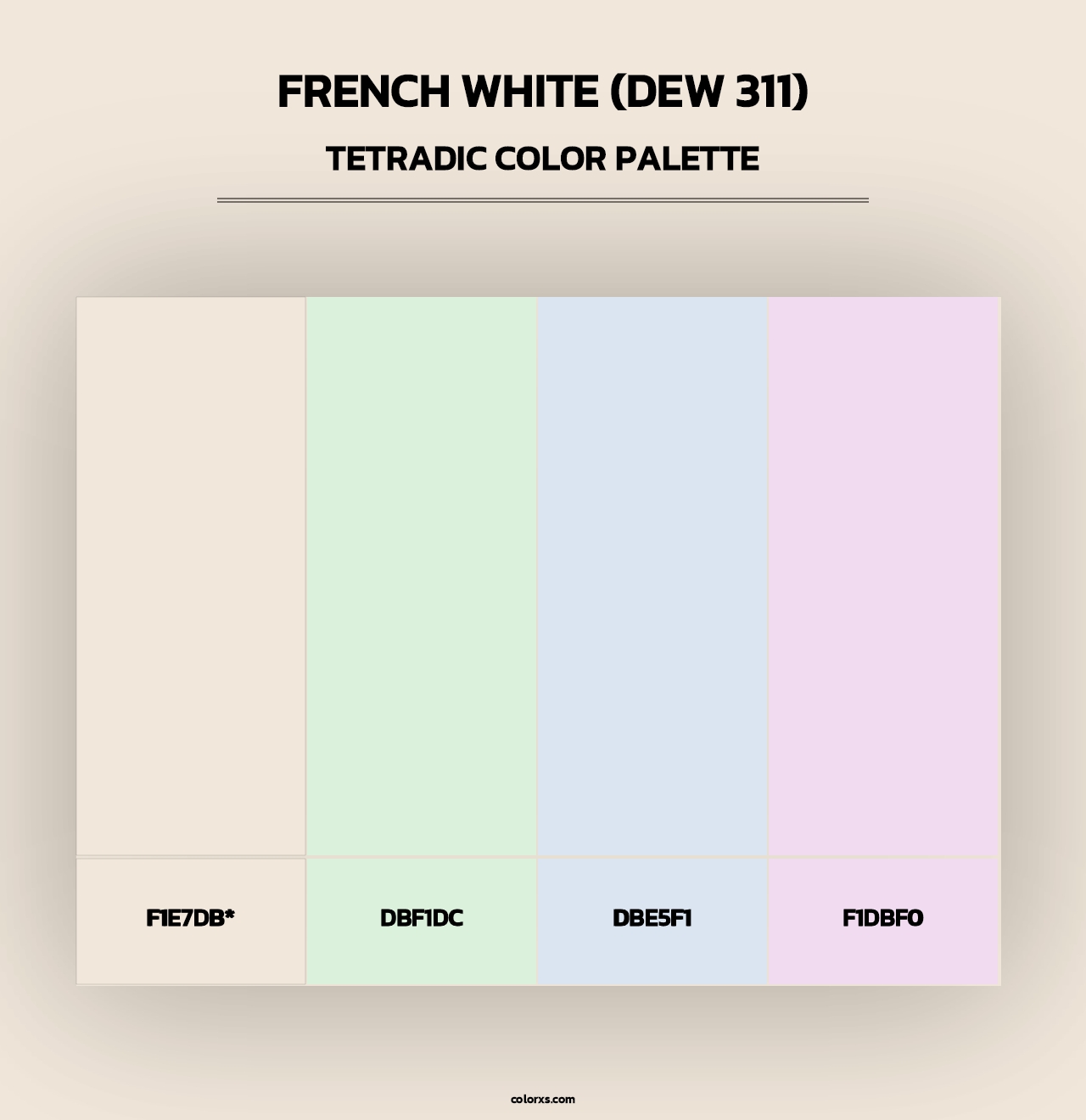 French White (DEW 311) - Tetradic Color Palette