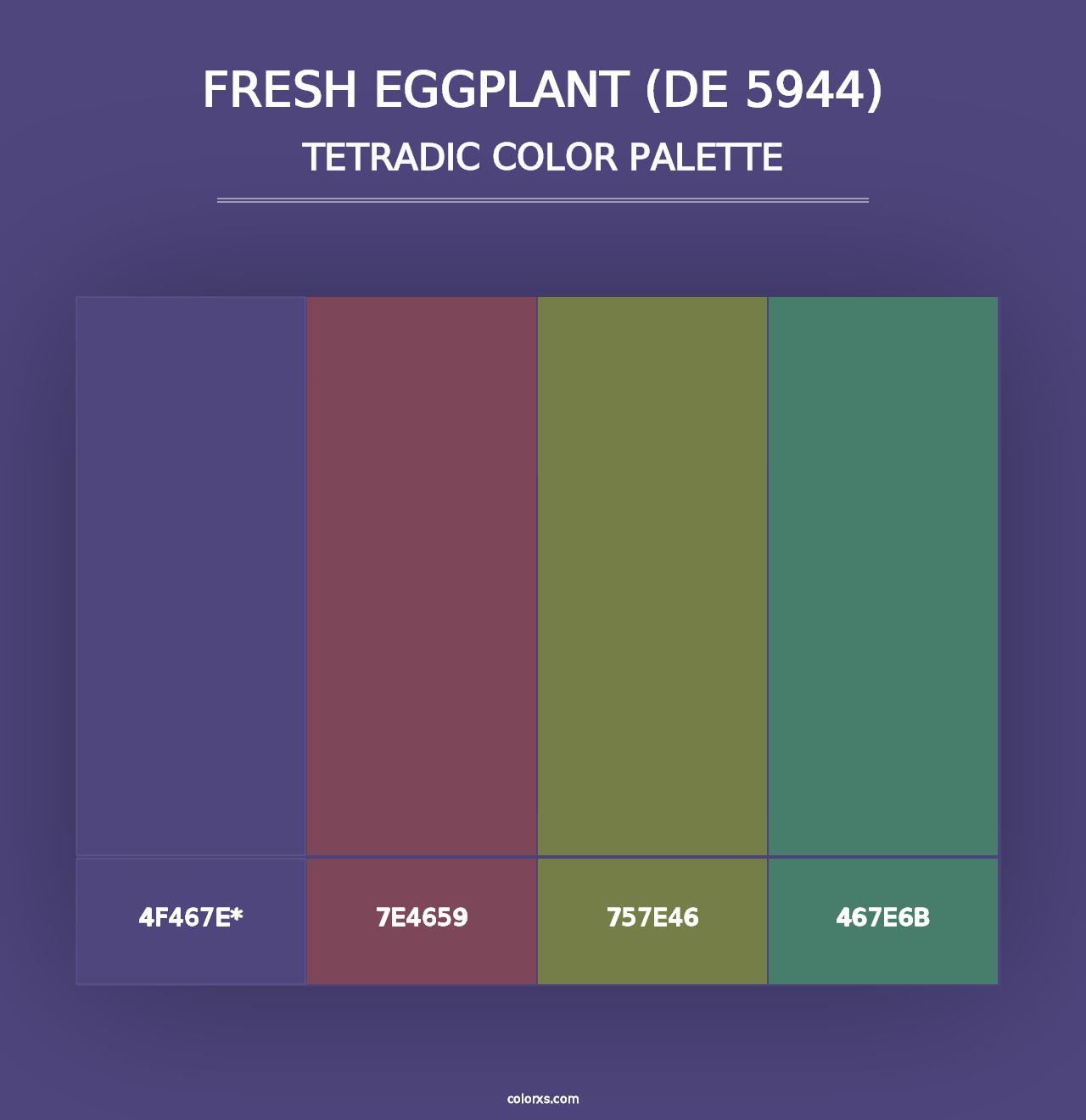 Fresh Eggplant (DE 5944) - Tetradic Color Palette