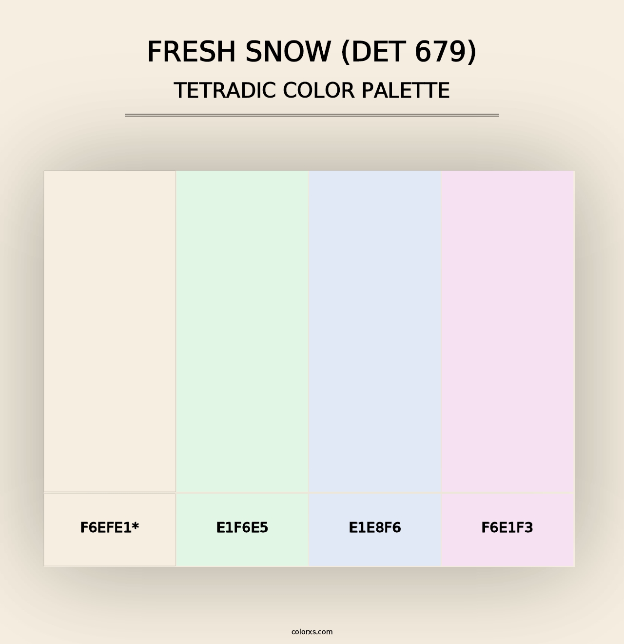 Fresh Snow (DET 679) - Tetradic Color Palette