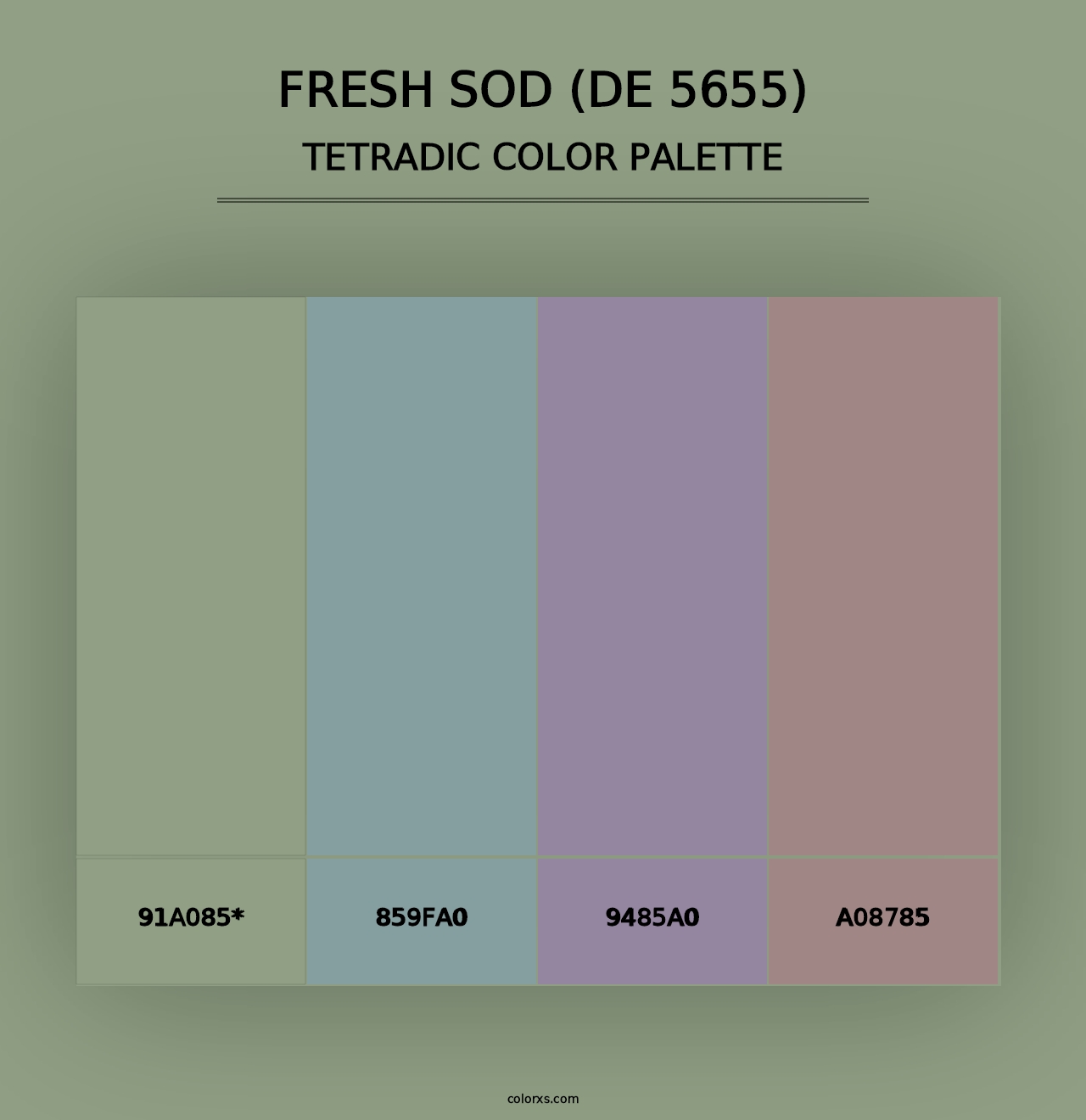 Fresh Sod (DE 5655) - Tetradic Color Palette