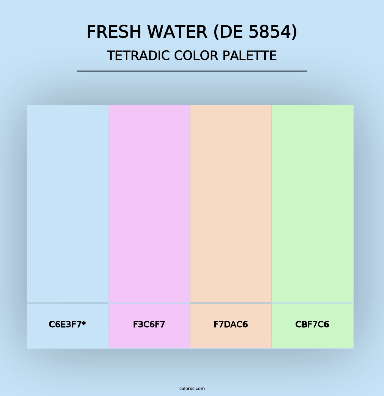 Fresh Water (DE 5854) - Tetradic Color Palette