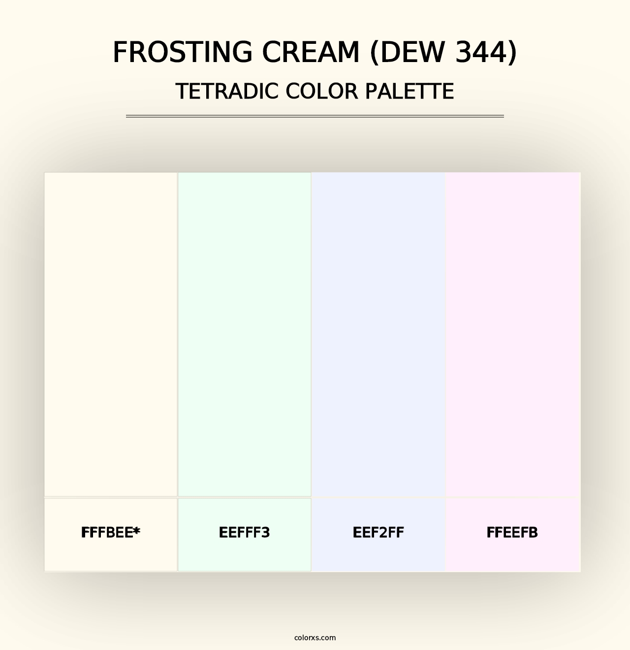 Frosting Cream (DEW 344) - Tetradic Color Palette