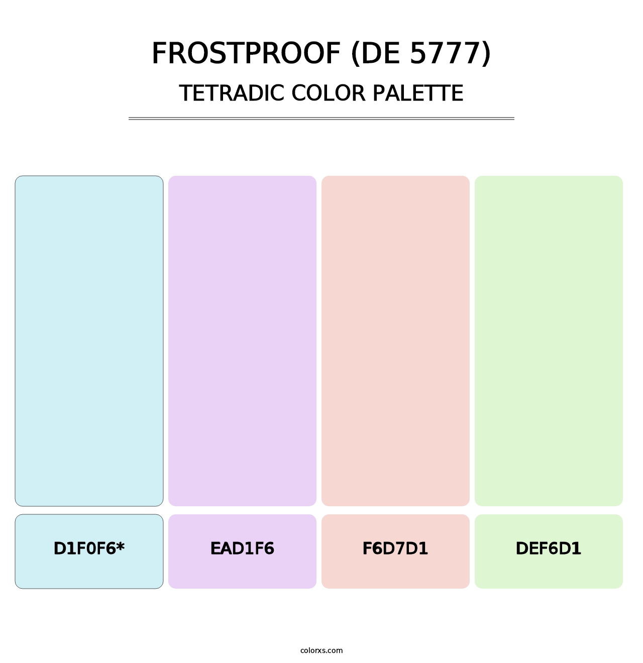 Frostproof (DE 5777) - Tetradic Color Palette