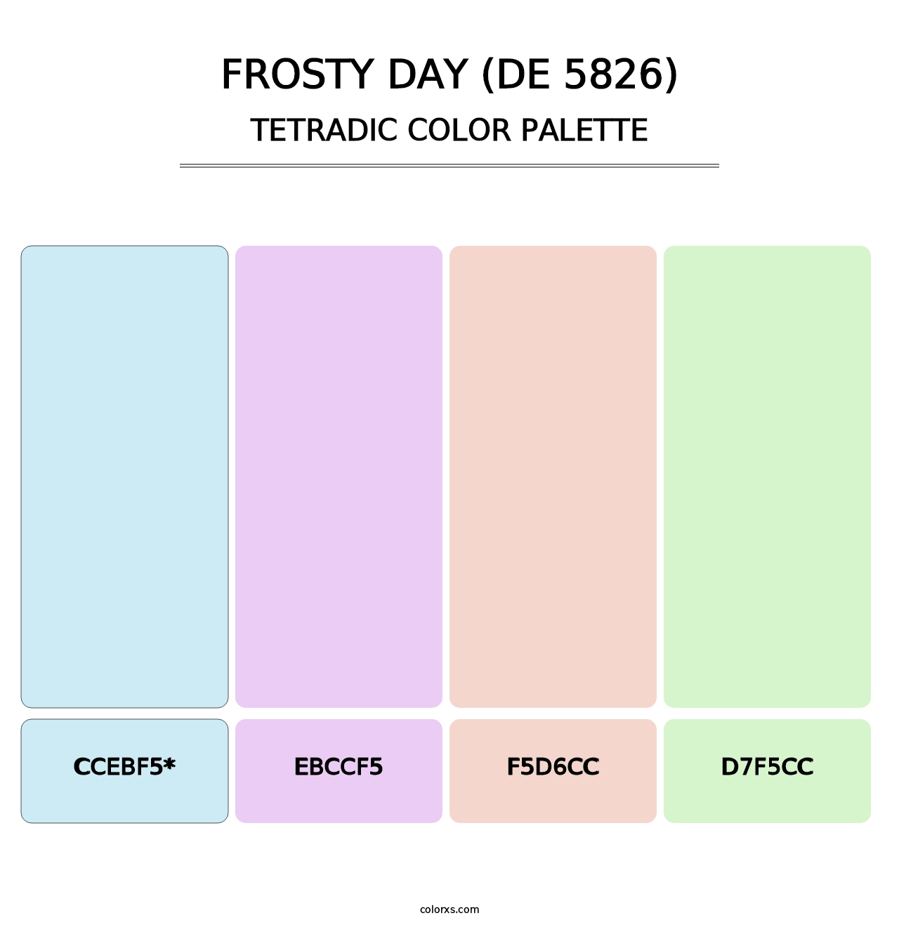 Frosty Day (DE 5826) - Tetradic Color Palette