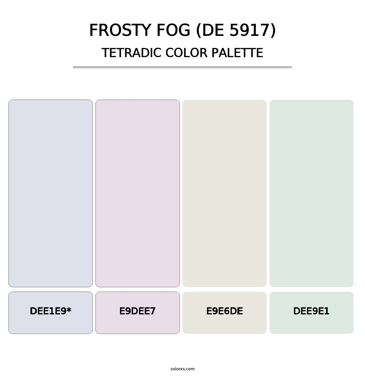 Frosty Fog (DE 5917) - Tetradic Color Palette