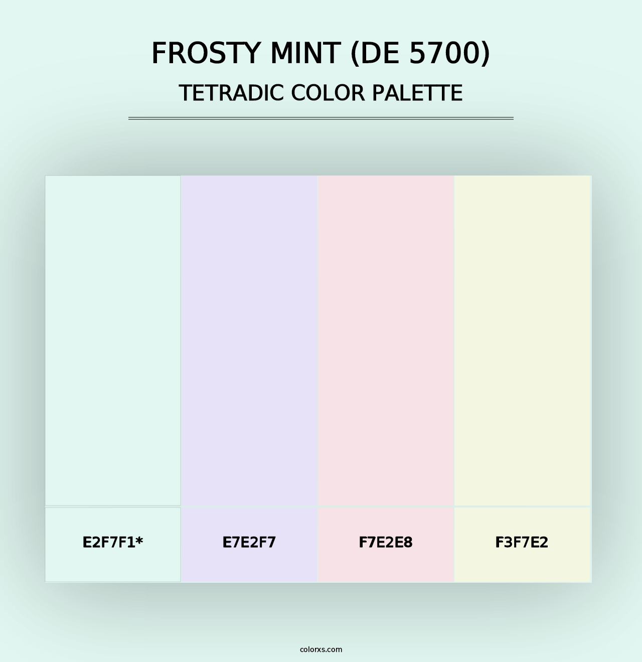 Frosty Mint (DE 5700) - Tetradic Color Palette