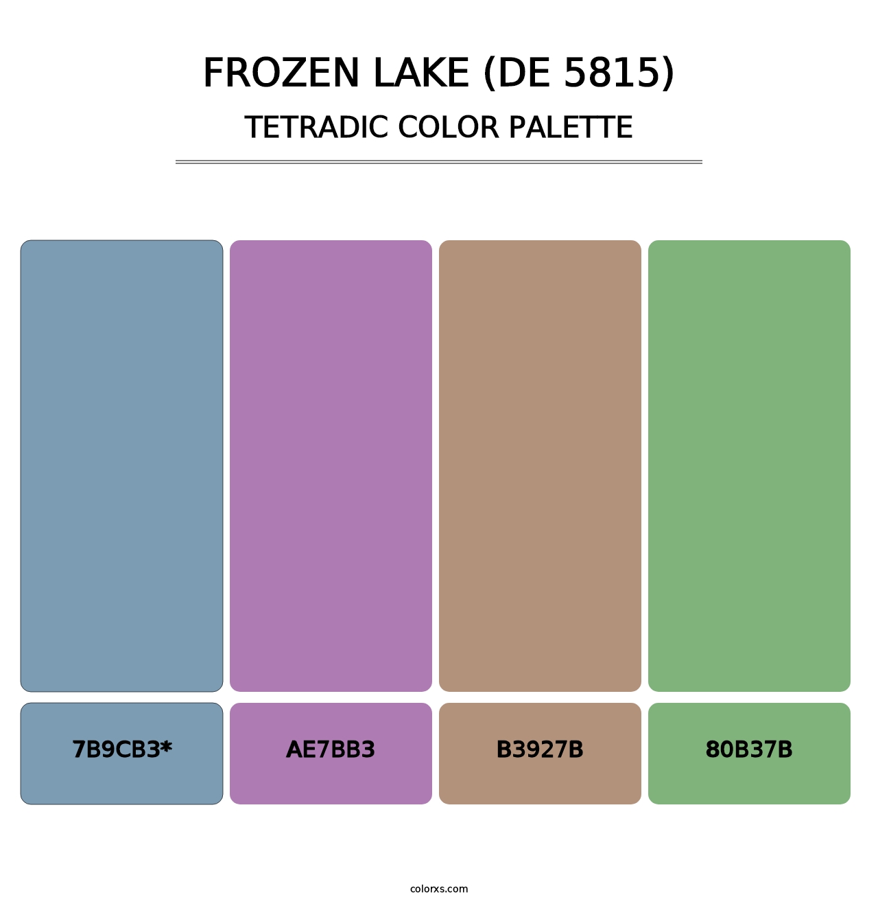 Frozen Lake (DE 5815) - Tetradic Color Palette