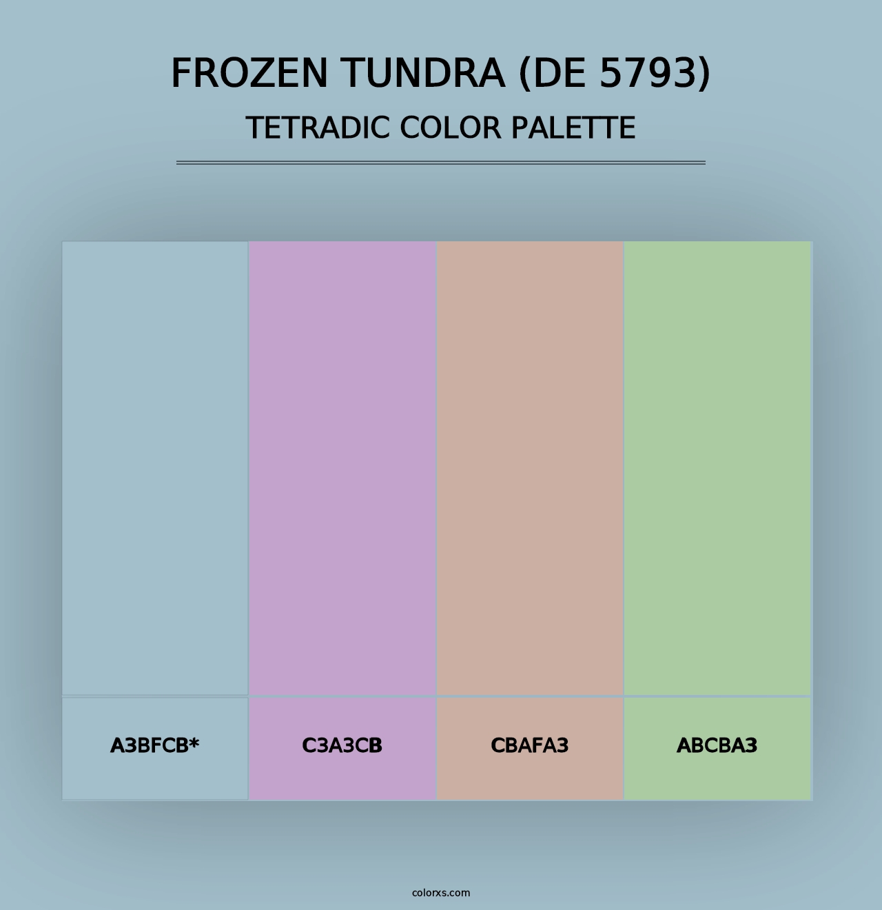 Frozen Tundra (DE 5793) - Tetradic Color Palette