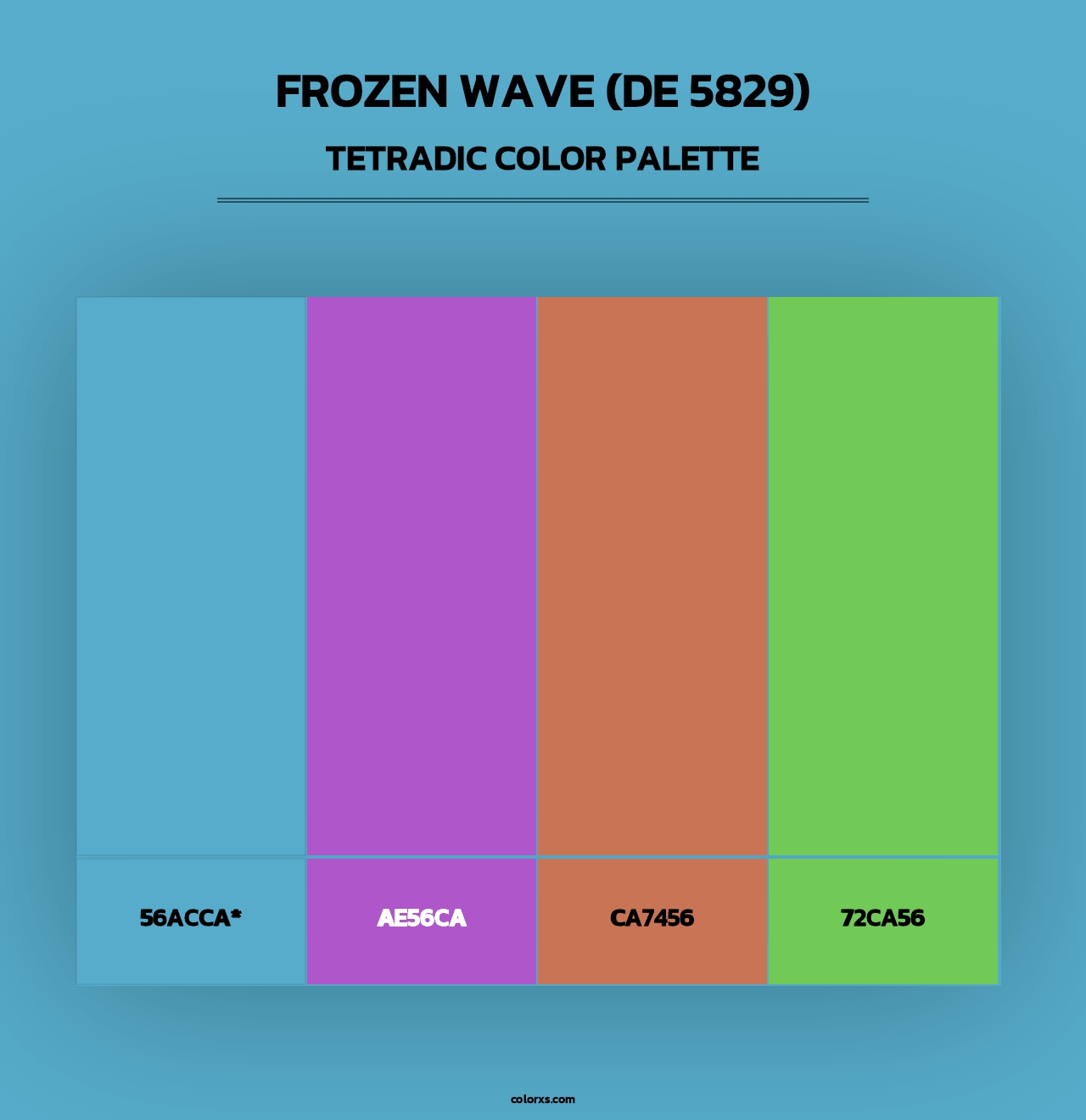 Frozen Wave (DE 5829) - Tetradic Color Palette