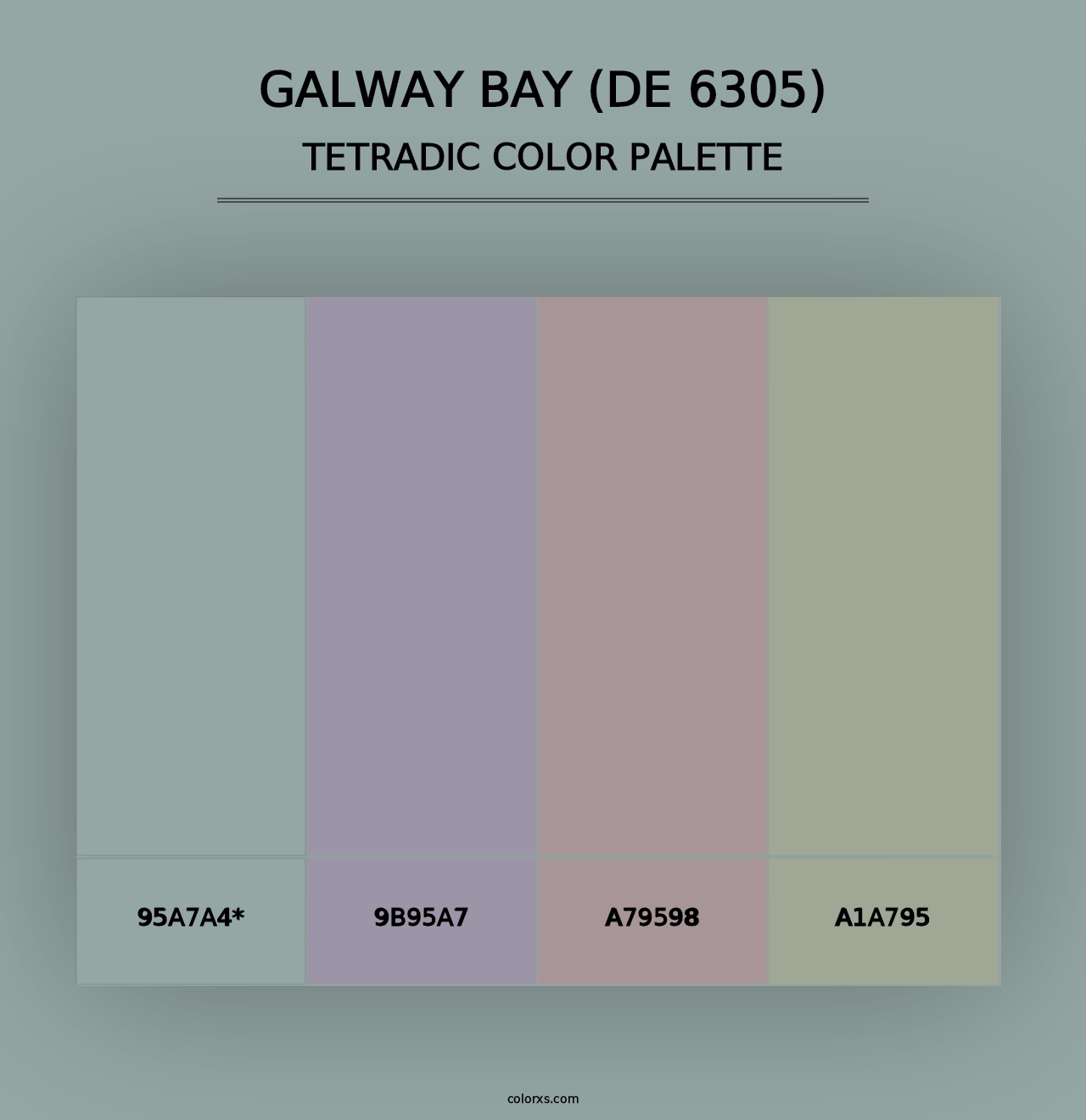 Galway Bay (DE 6305) - Tetradic Color Palette