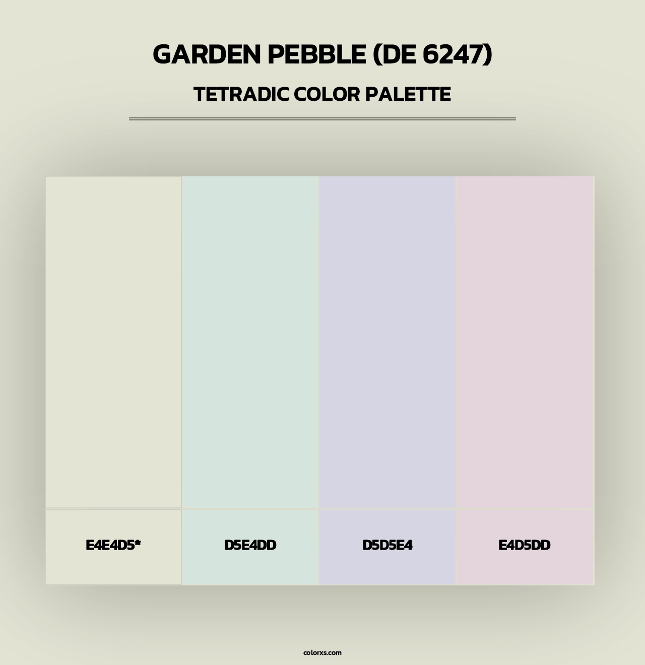 Garden Pebble (DE 6247) - Tetradic Color Palette