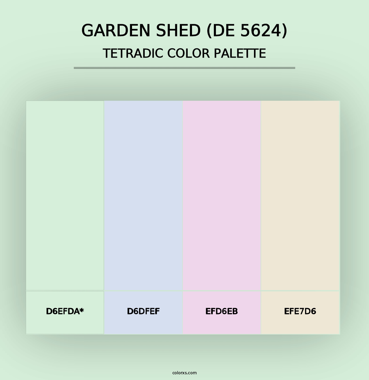 Garden Shed (DE 5624) - Tetradic Color Palette