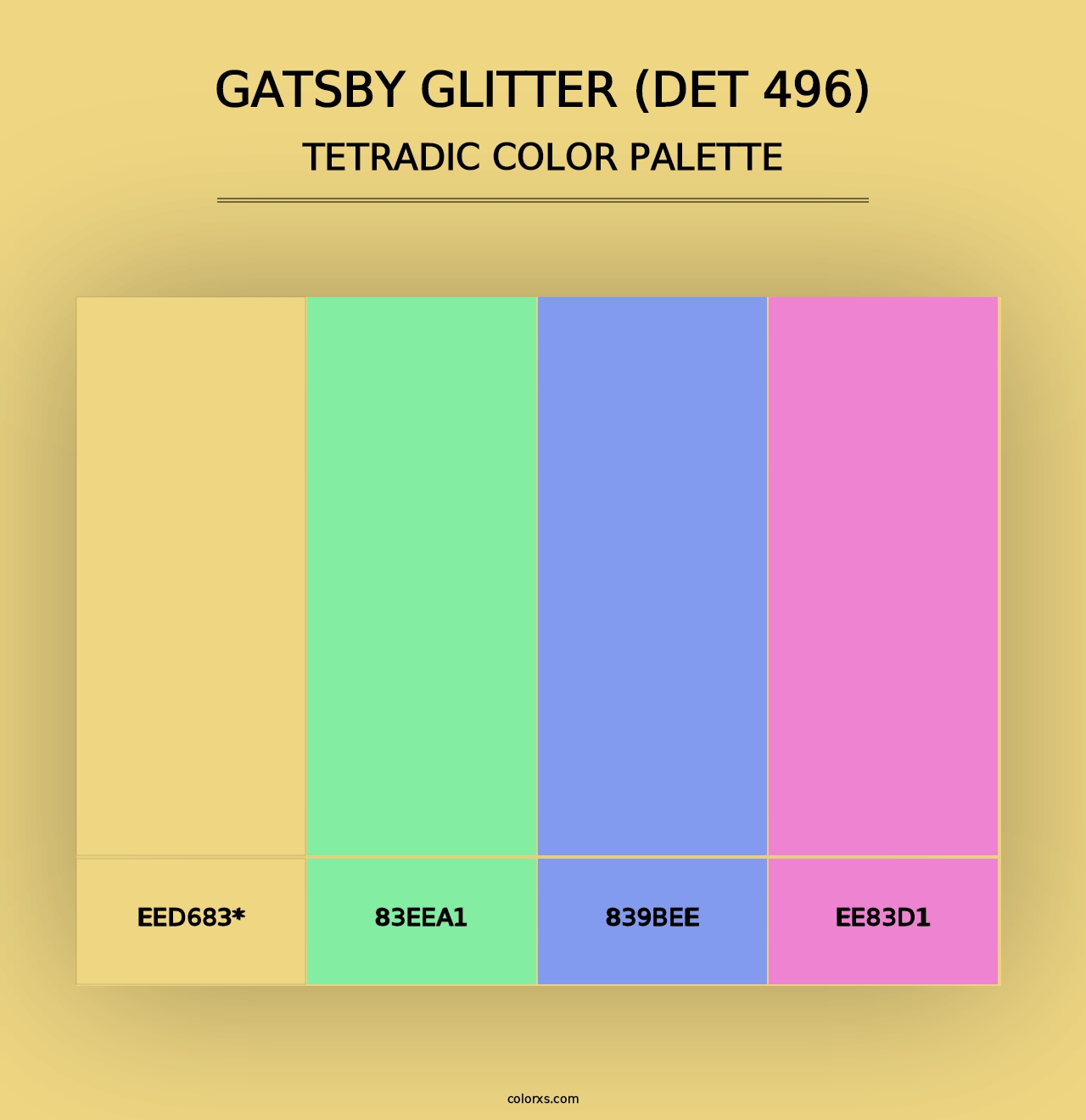 Gatsby Glitter (DET 496) - Tetradic Color Palette