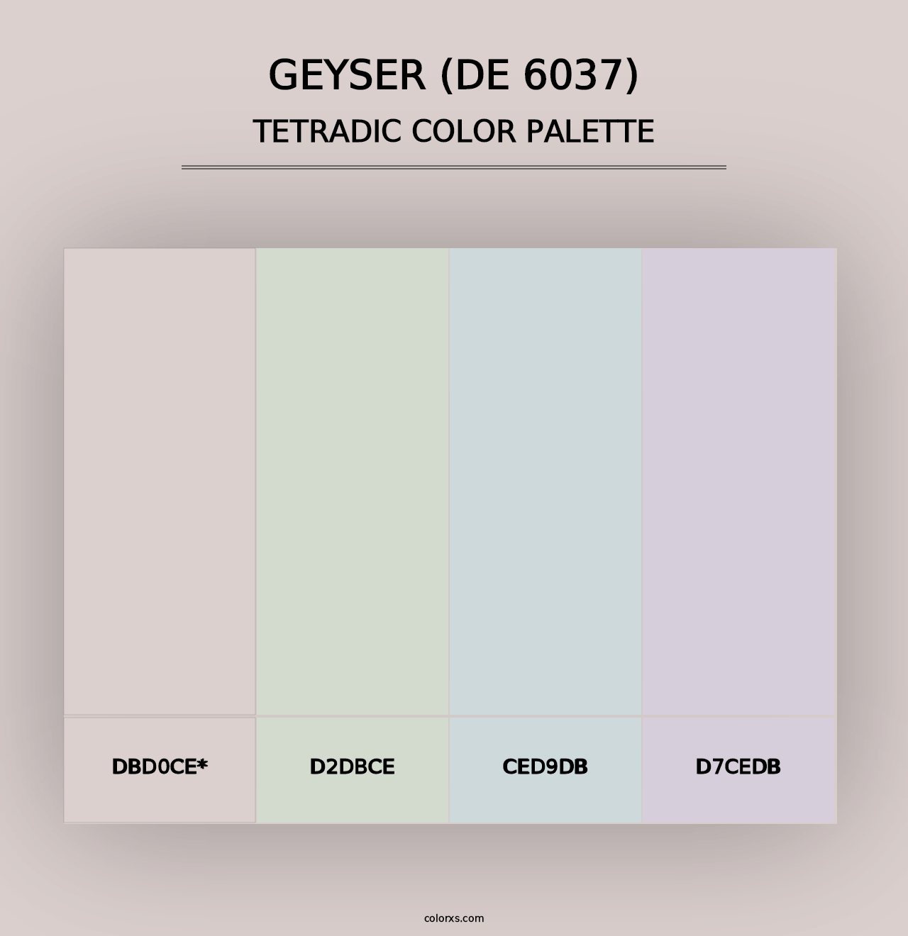 Geyser (DE 6037) - Tetradic Color Palette