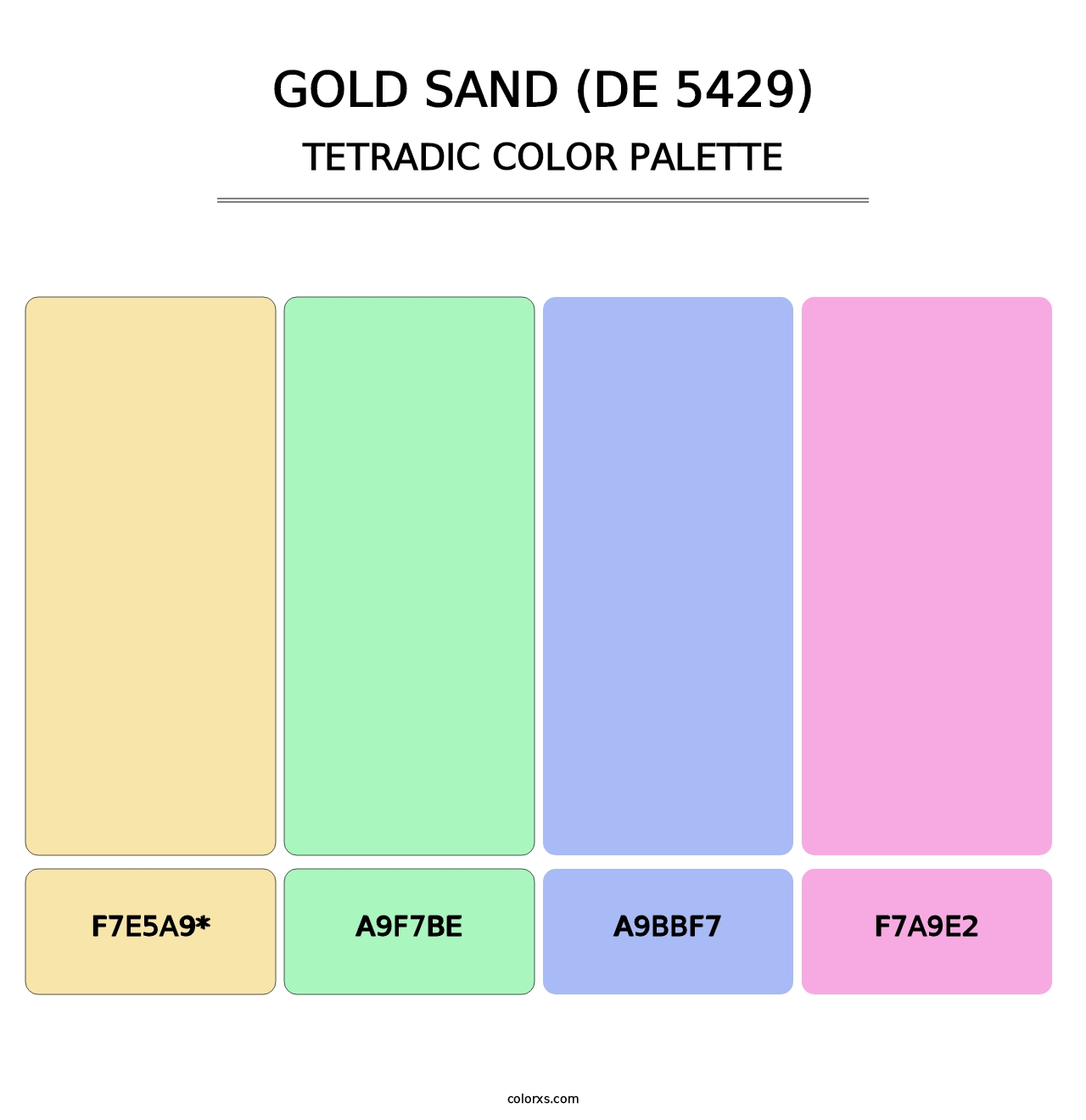 Gold Sand (DE 5429) - Tetradic Color Palette