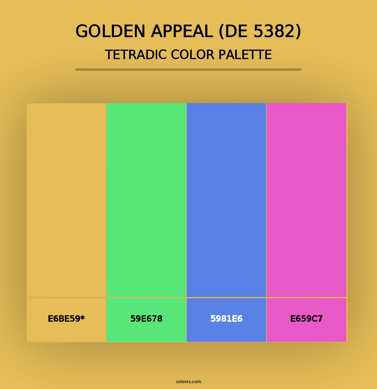 Golden Appeal (DE 5382) - Tetradic Color Palette