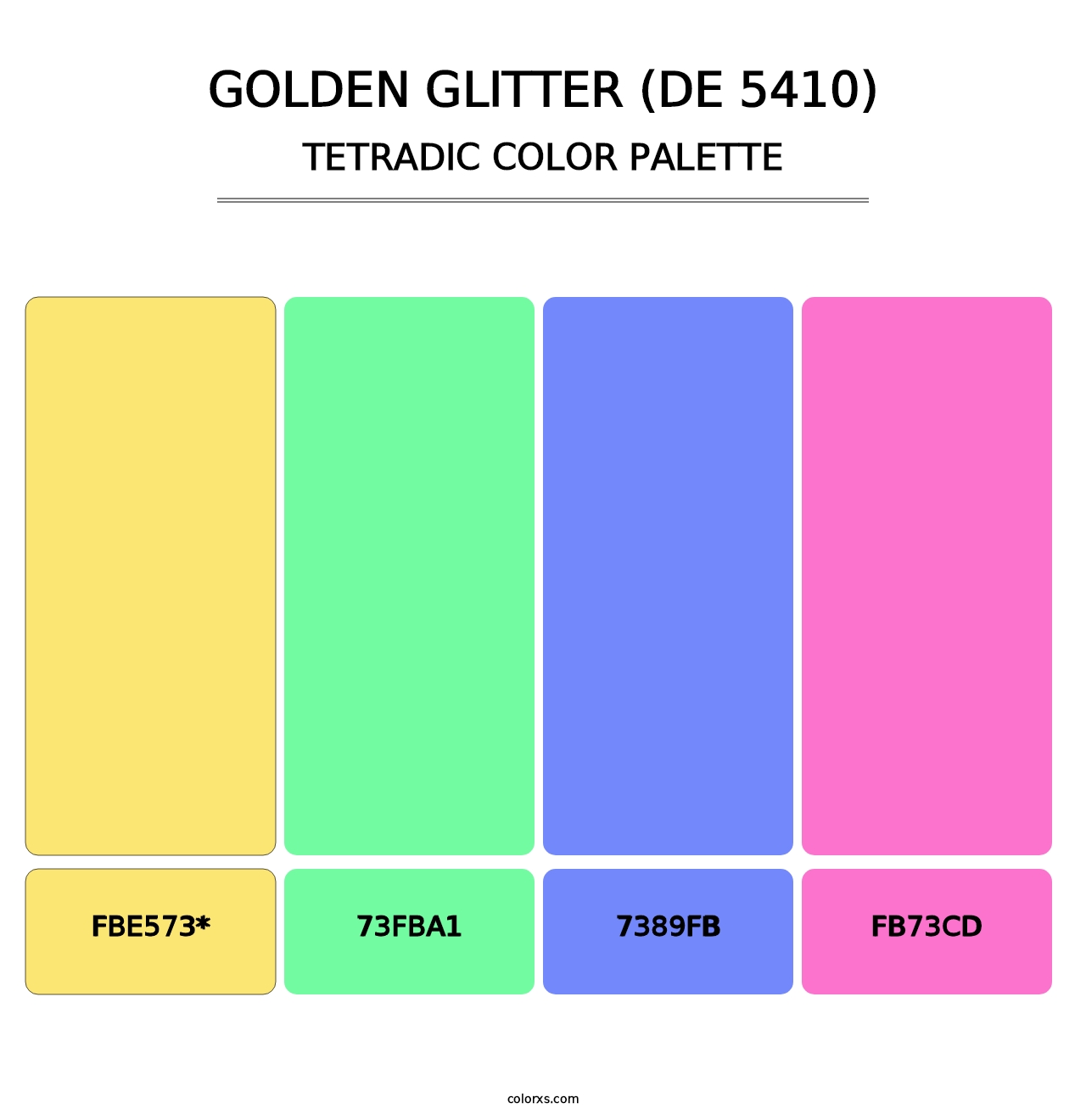 Golden Glitter (DE 5410) - Tetradic Color Palette