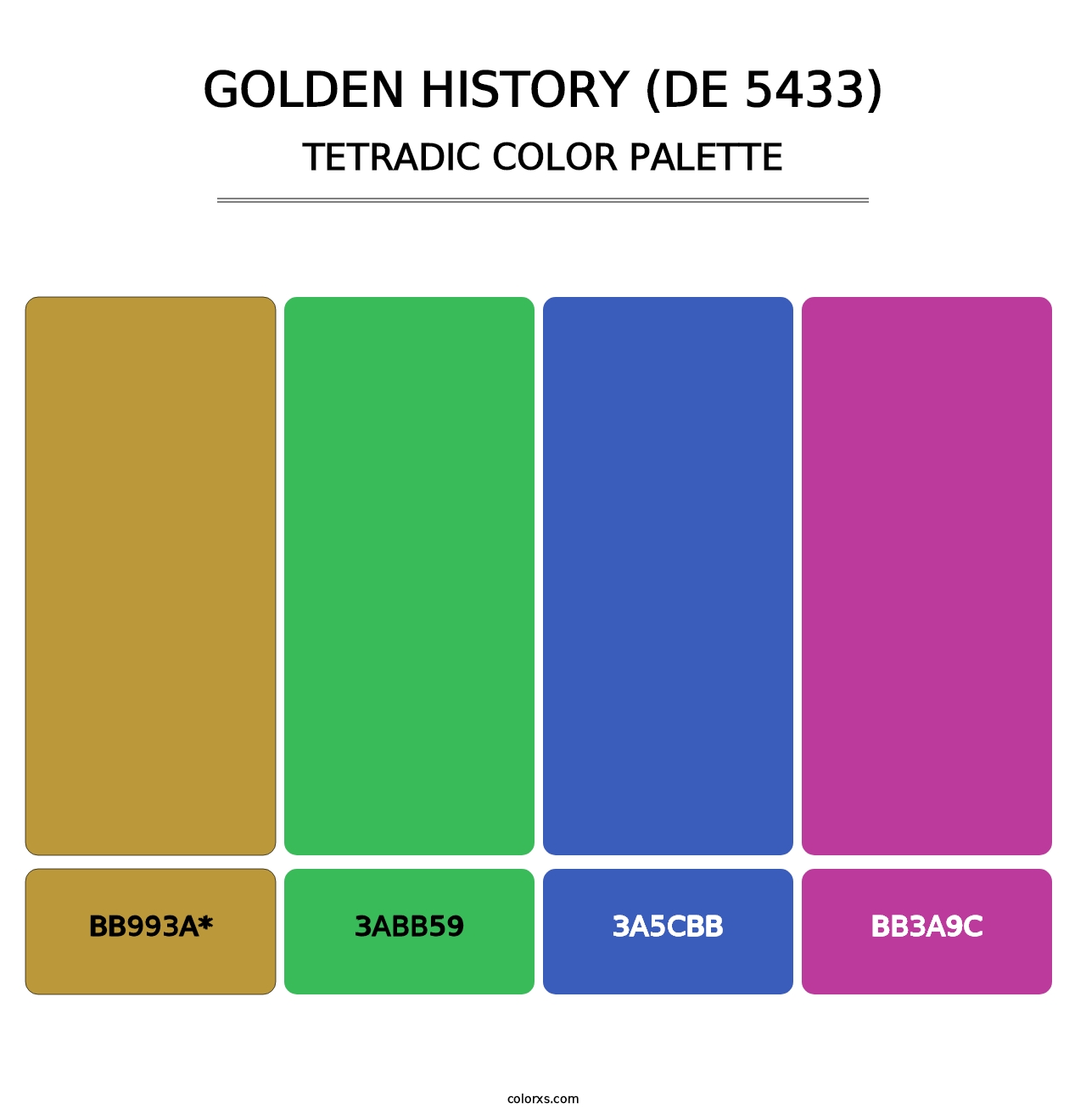 Golden History (DE 5433) - Tetradic Color Palette