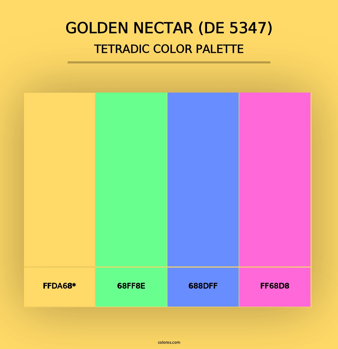 Golden Nectar (DE 5347) - Tetradic Color Palette