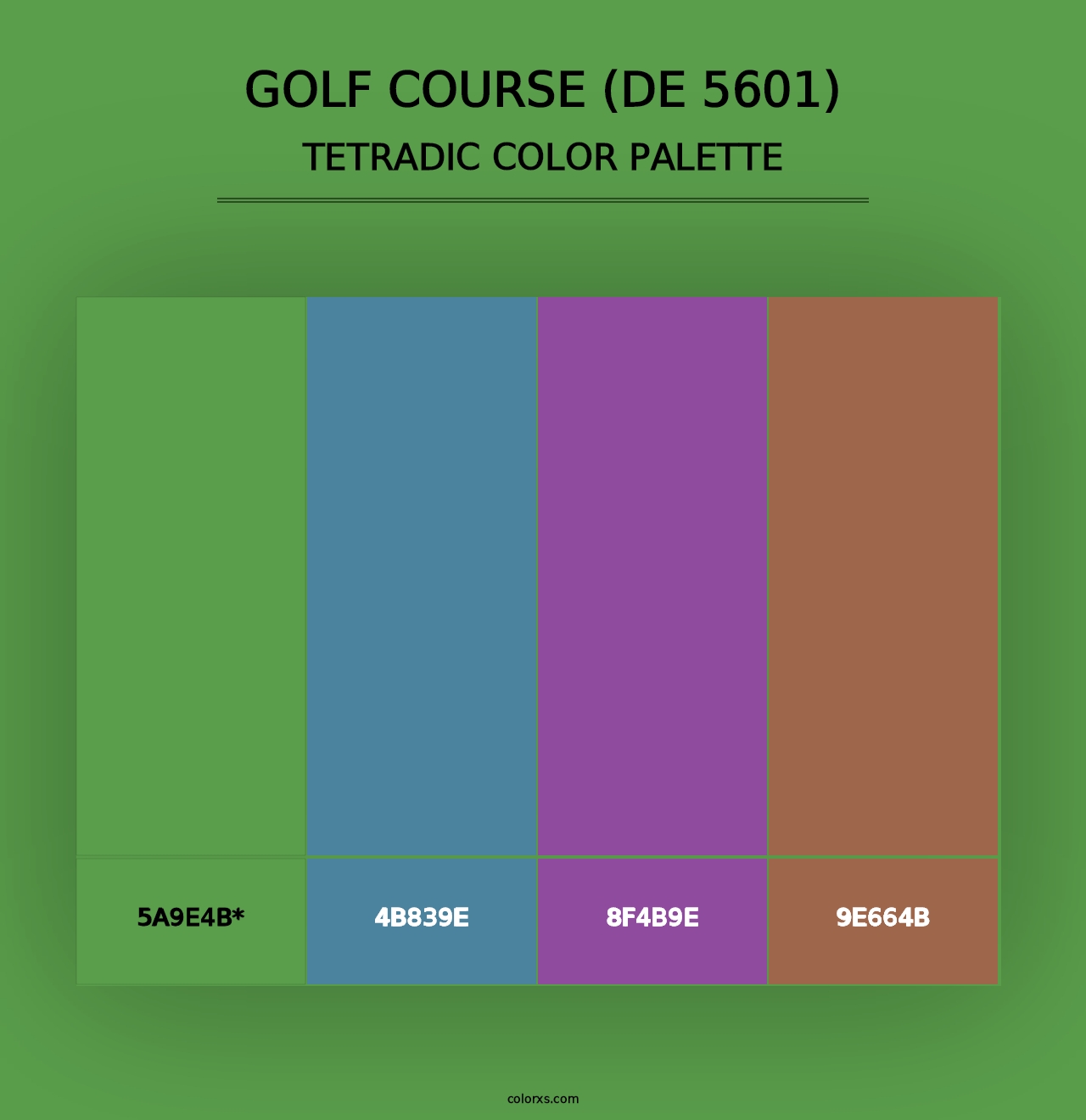 Golf Course (DE 5601) - Tetradic Color Palette