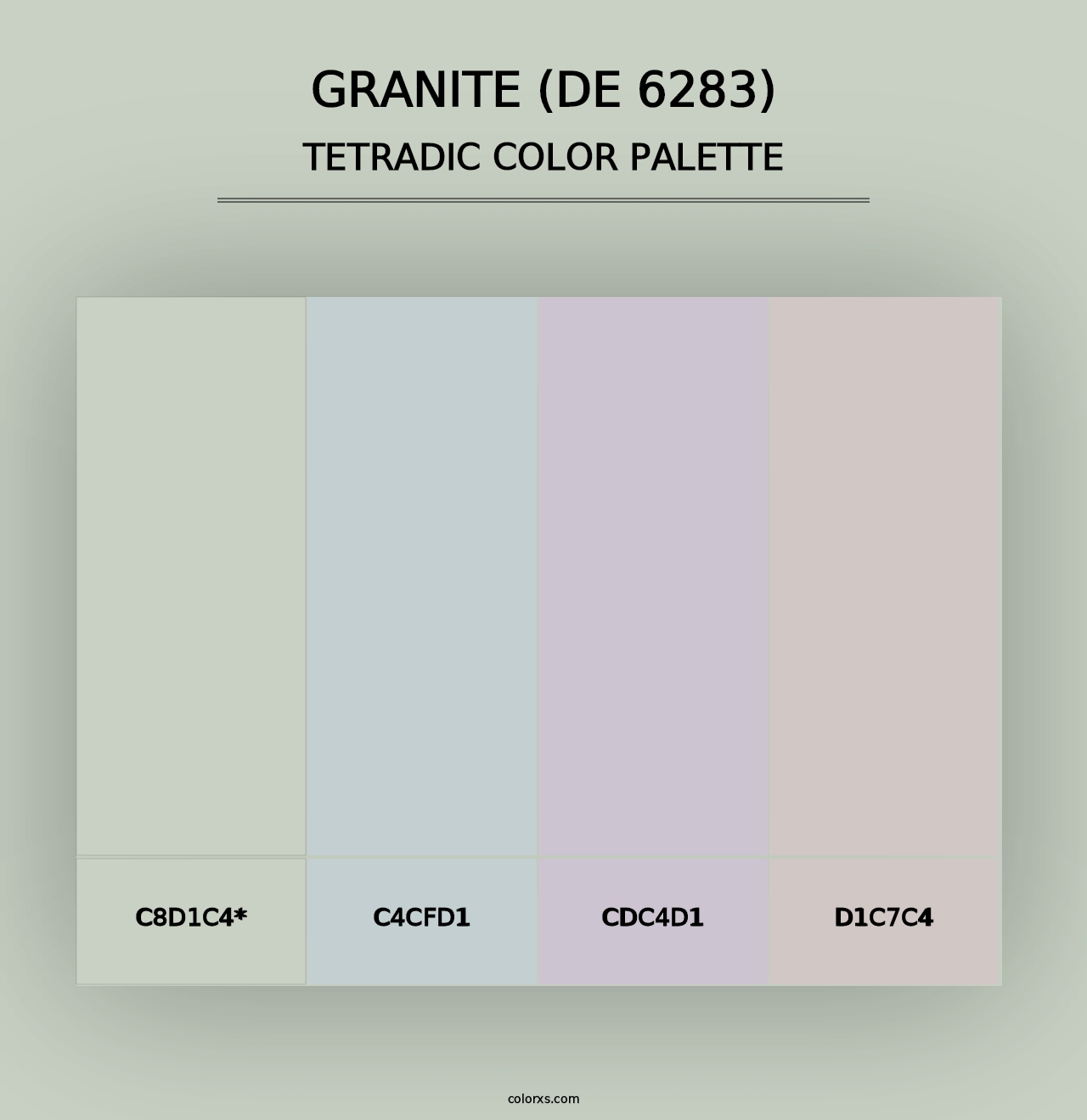 Granite (DE 6283) - Tetradic Color Palette