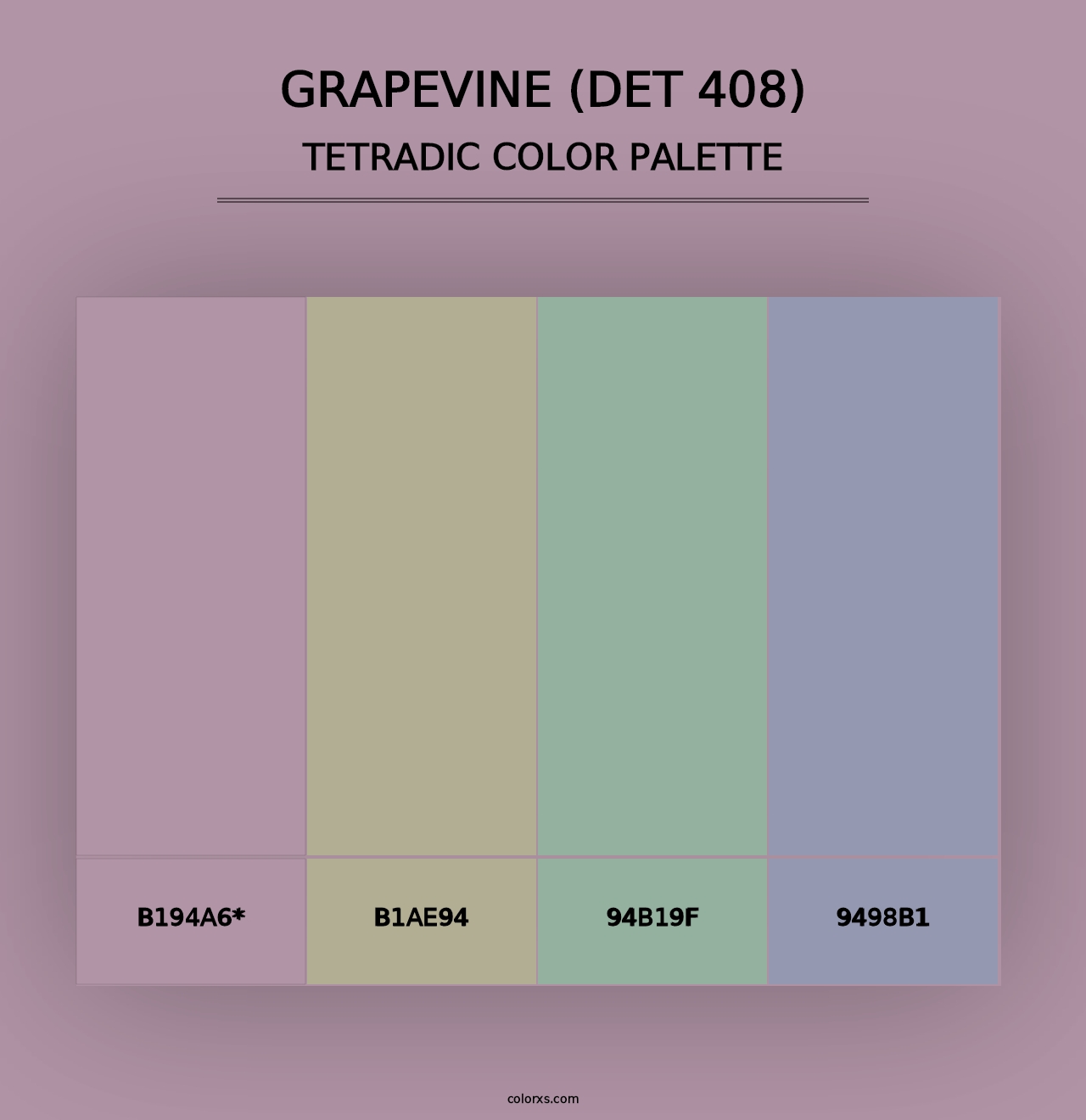 Grapevine (DET 408) - Tetradic Color Palette